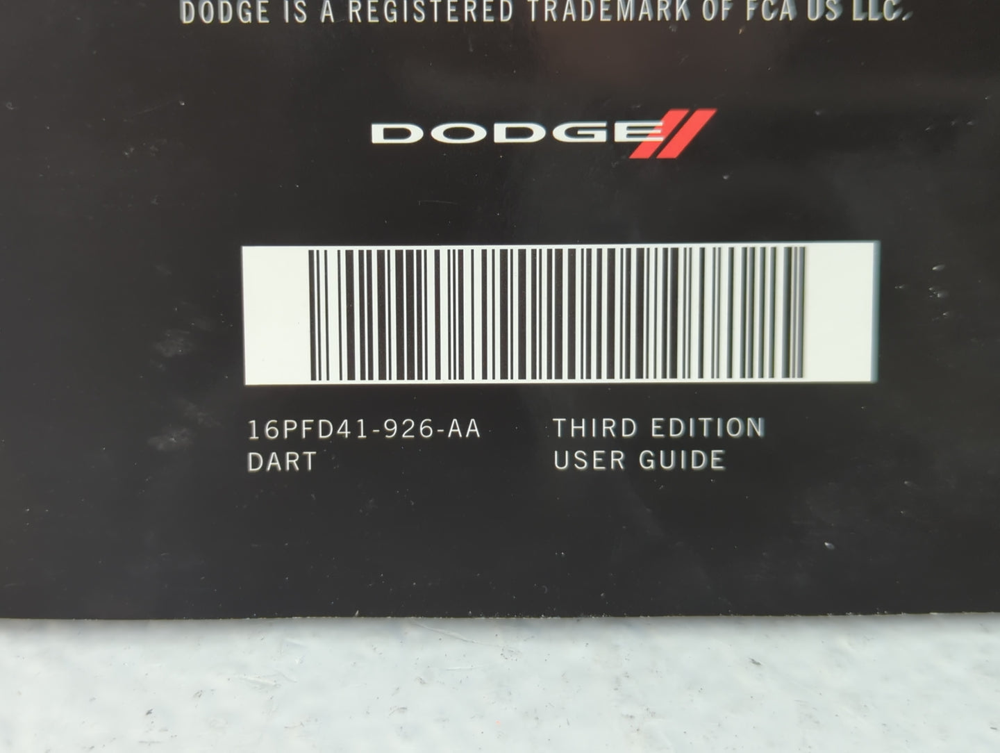 2016 Dodge Dart Owners Manual Book Guide P/N:16PFD41-926-AA OEM Used Auto Parts - Oemusedautoparts1.com