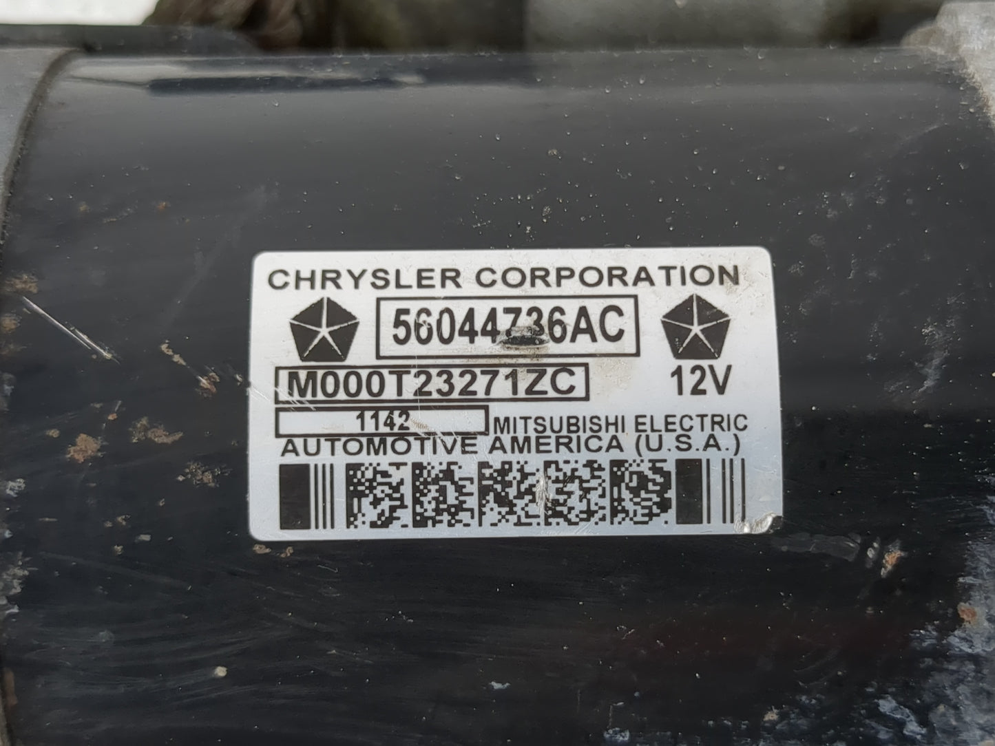 2011-2022 Dodge Durango Car Starter Motor Solenoid OEM P/N:56044736AC Fits OEM Used Auto Parts - Oemusedautoparts1.com