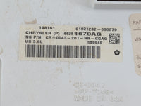 2016 Dodge Durango Instrument Cluster Speedometer Gauges P/N:68251670AG Fits OEM Used Auto Parts - Oemusedautoparts1.com