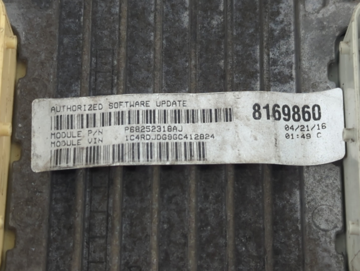 2016-2017 Dodge Durango PCM Engine Control Computer ECU ECM PCU OEM P/N:P68243326AA Fits Fits 2016 2017 OEM Used Auto Parts 