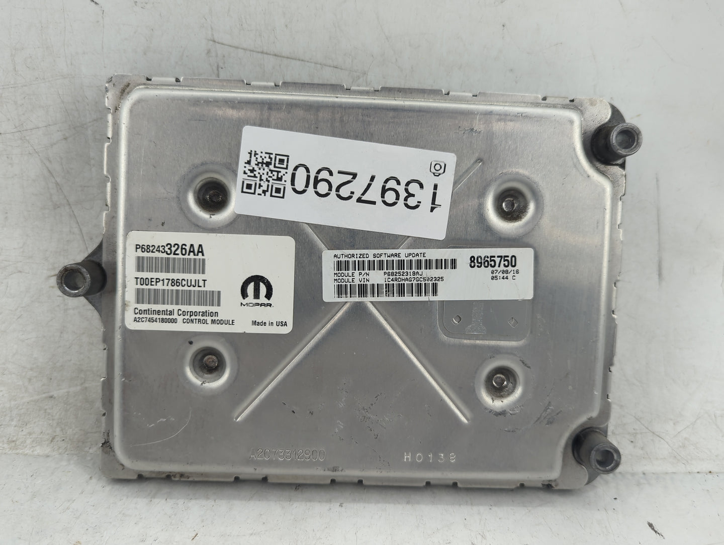 2016-2017 Dodge Durango PCM Engine Control Computer ECU ECM PCU OEM P/N:P68243326AA Fits Fits 2016 2017 OEM Used Auto Parts 