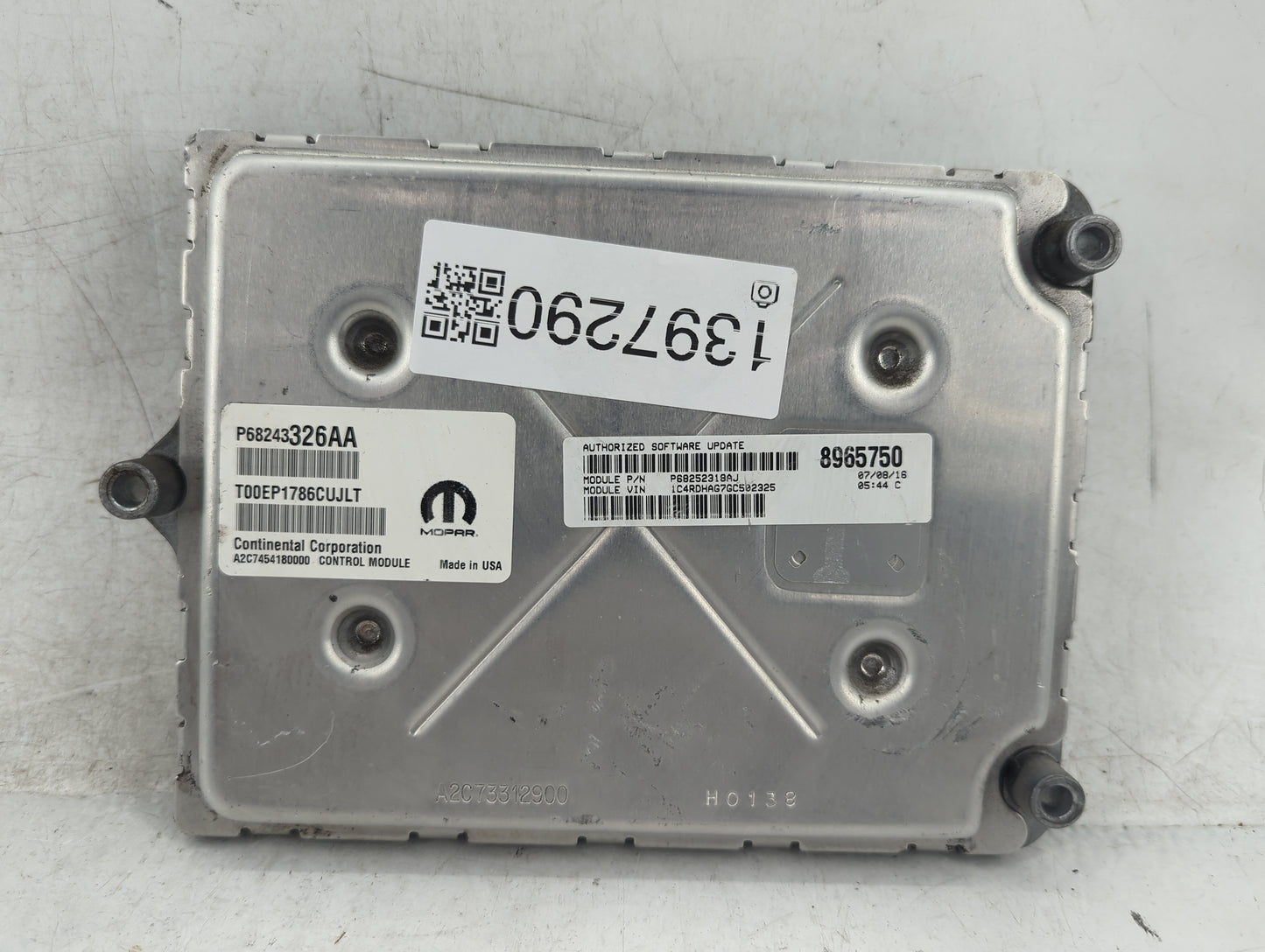 2016-2017 Dodge Durango PCM Engine Control Computer ECU ECM PCU OEM P/N:P68243326AA Fits Fits 2016 2017 OEM Used Auto Parts 