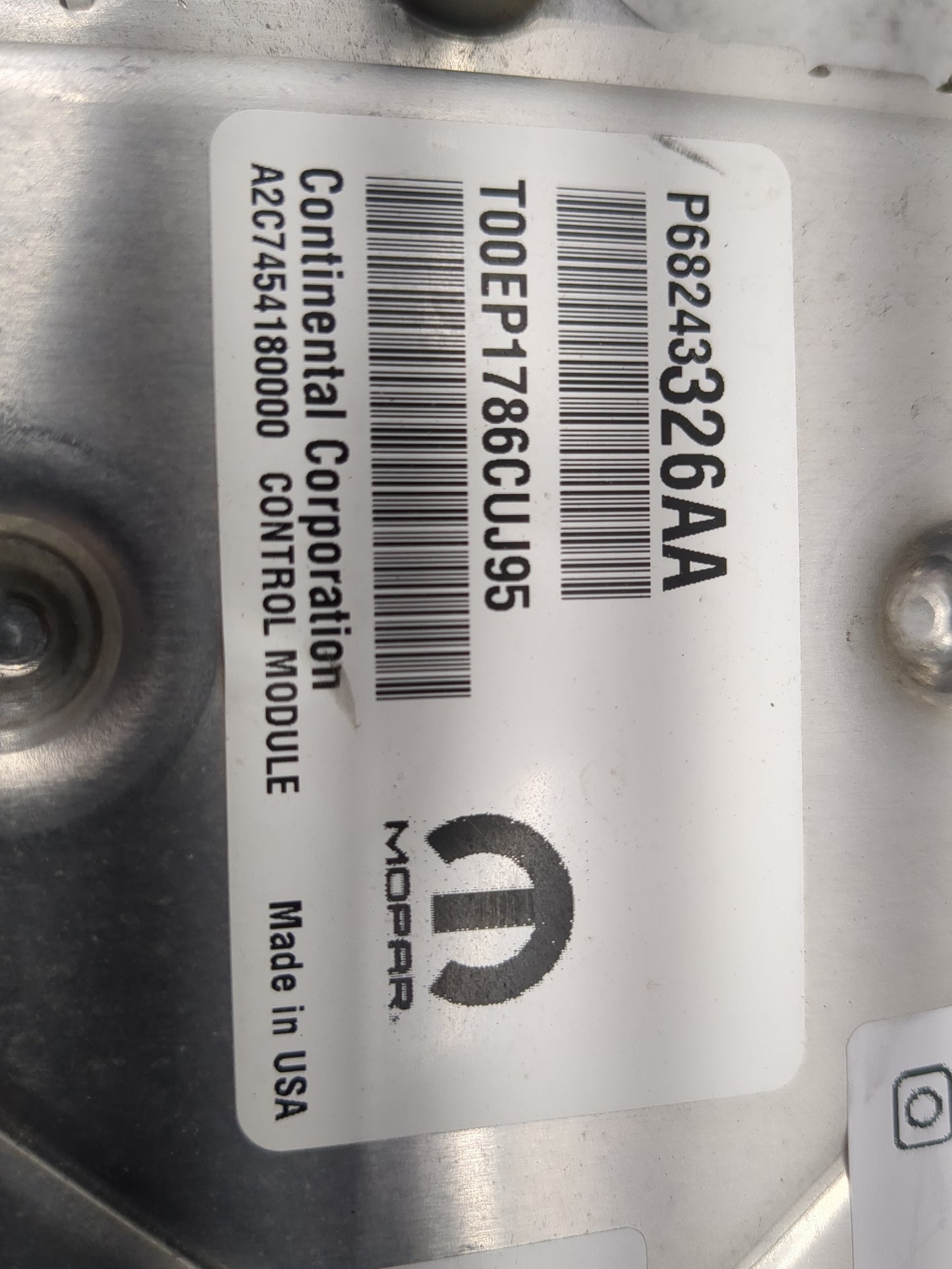 2016-2017 Dodge Durango PCM Engine Control Computer ECU ECM PCU OEM P/N:P68243326AA T00EP1786CUJ95 Fits Fits 2016 2017 OEM U