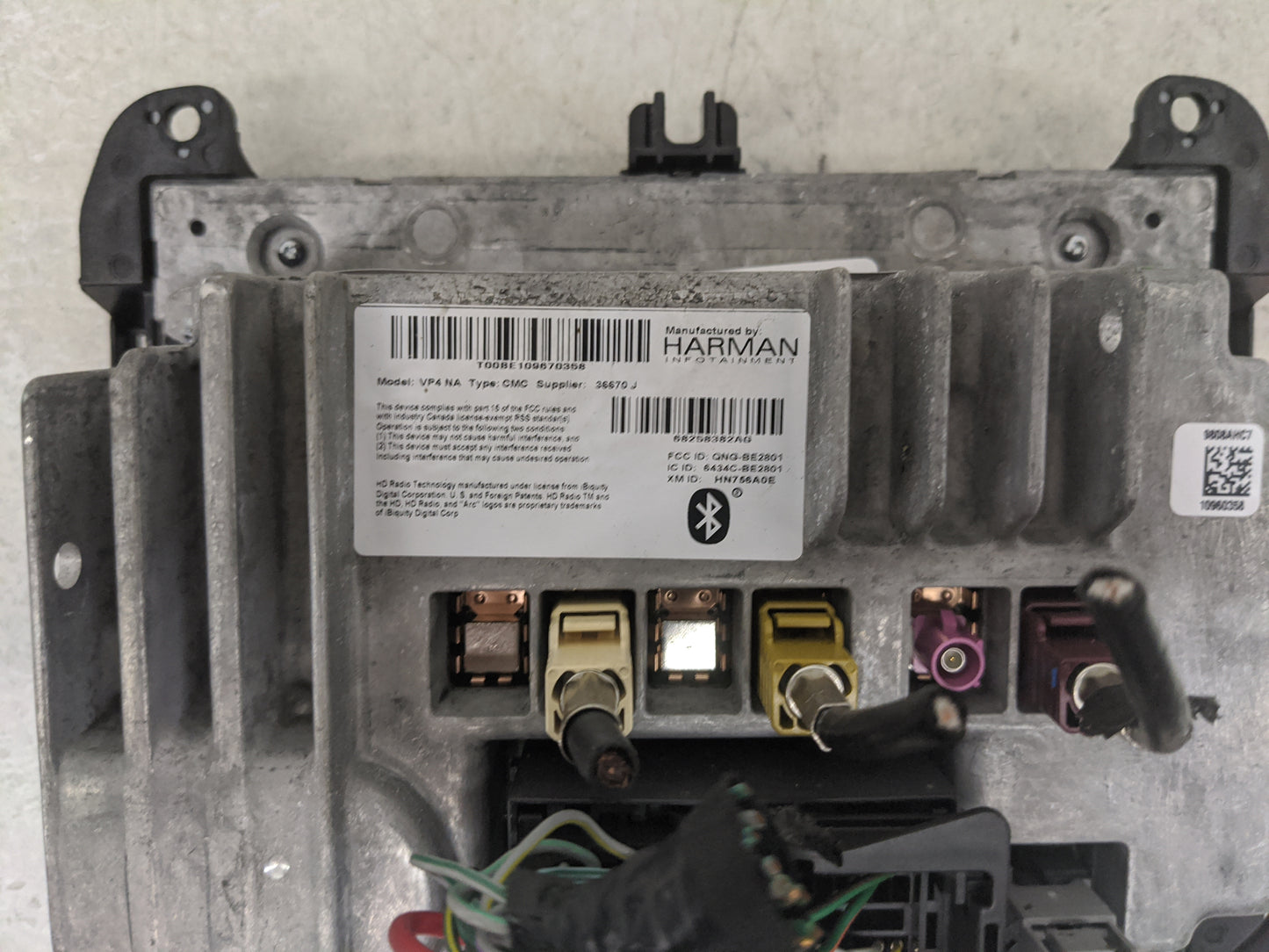 2016 Dodge Durango Radio AM FM Cd Player Receiver Replacement P/N:68258382AG T00BE109670358, GNG-BE2801, 6434C-BE2801 Fits O