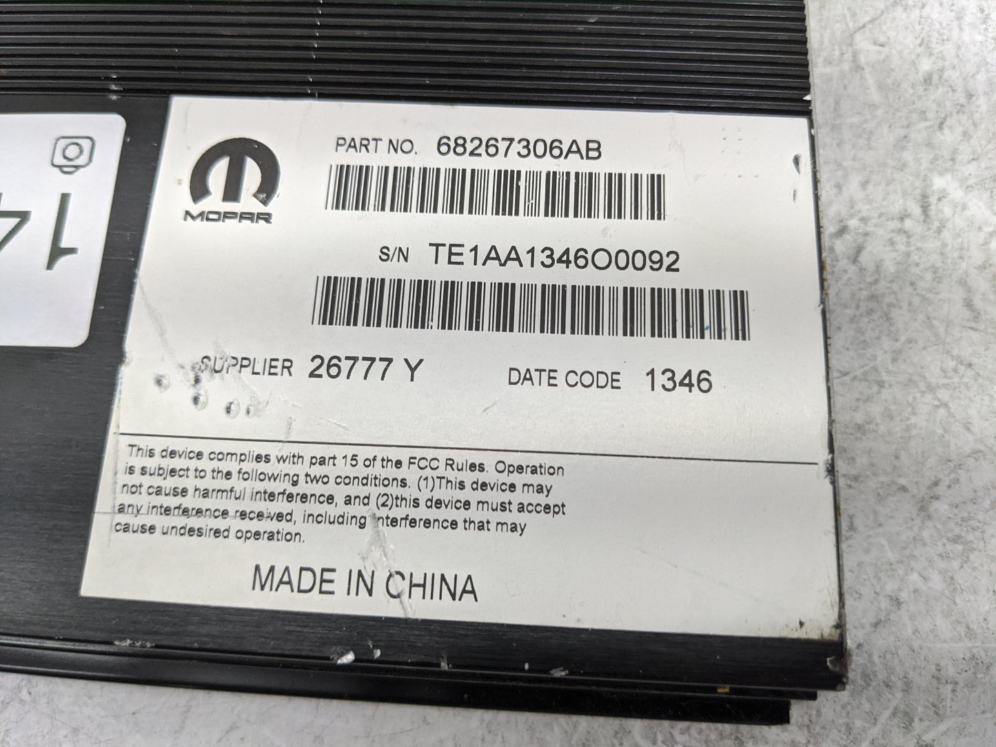 2011-2016 Dodge Durango Radio Speaker Amplifier - Oemusedautoparts1.com