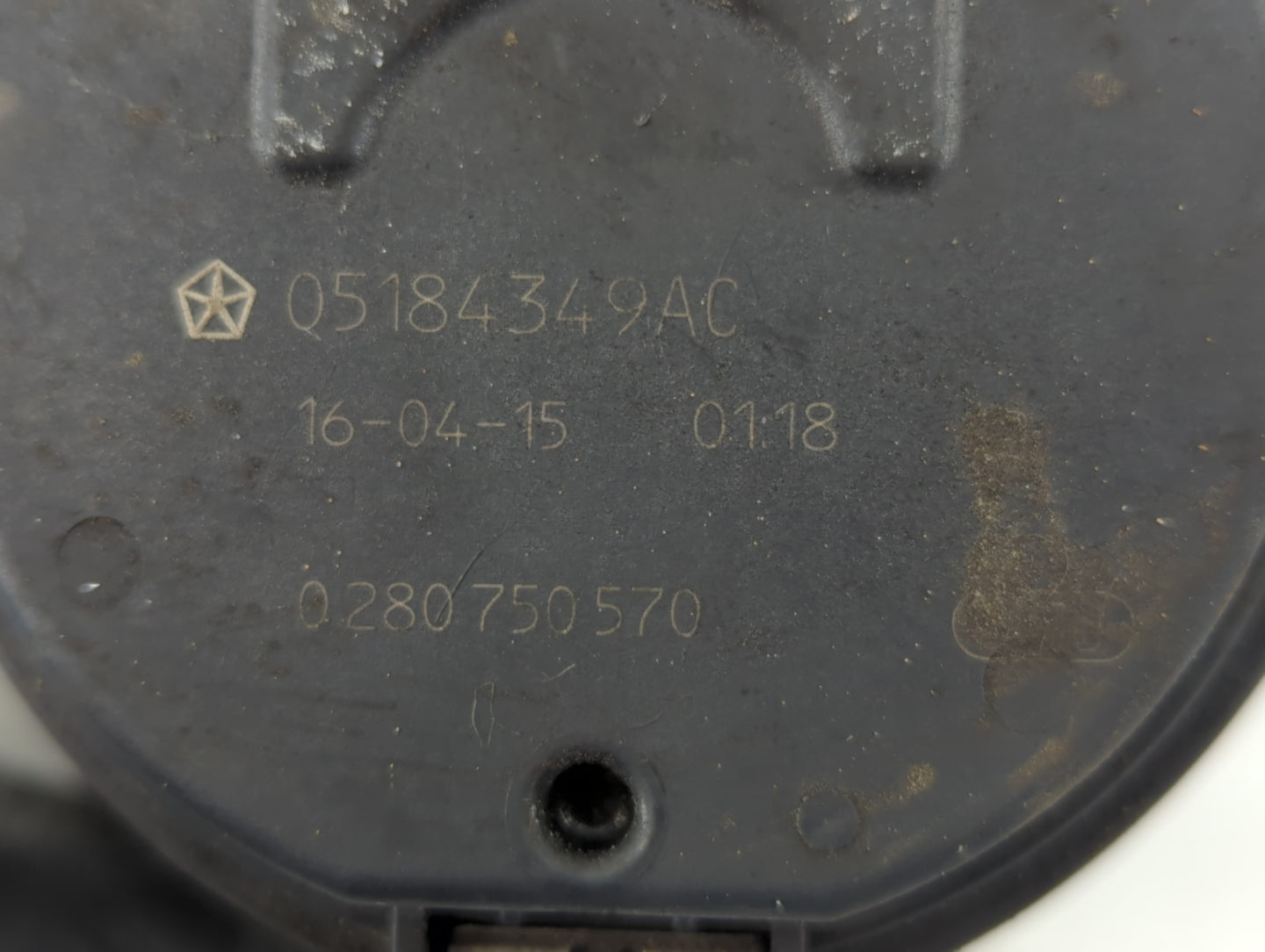2011-2022 Dodge Durango Throttle Body P/N:0 280 750 570 Q5184349AC Fits OEM Used Auto Parts - Oemusedautoparts1.com