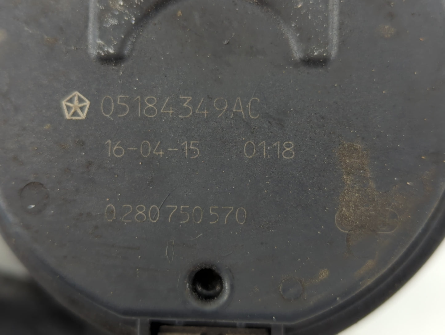 2011-2022 Dodge Durango Throttle Body P/N:0 280 750 570 Q5184349AC Fits OEM Used Auto Parts - Oemusedautoparts1.com