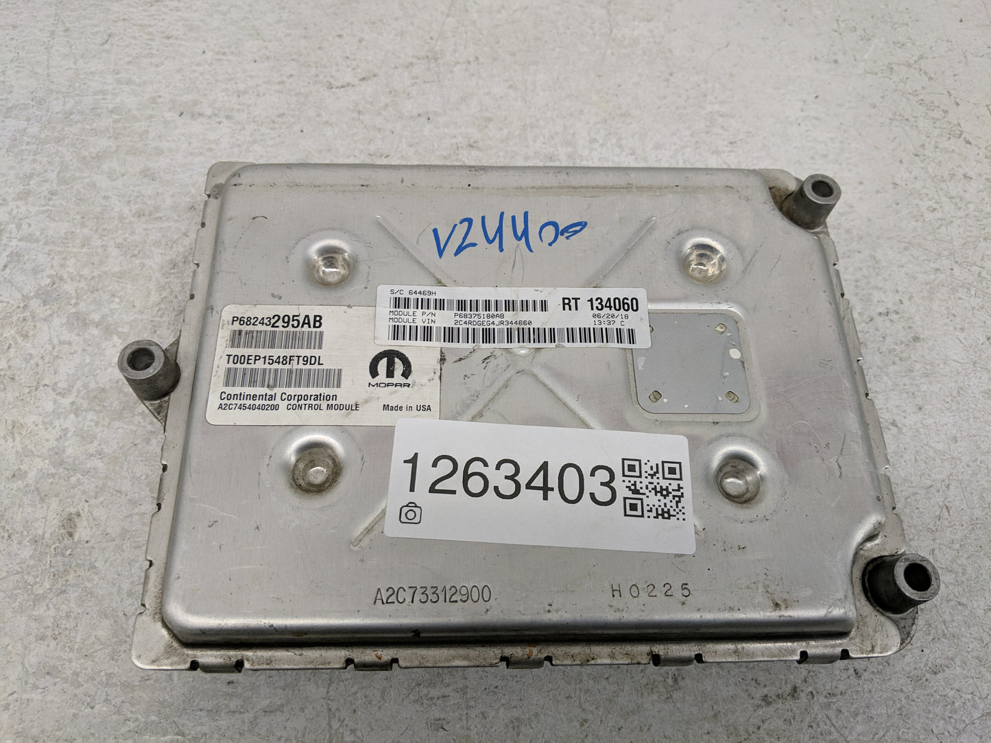 2016-2020 Dodge Grand Caravan PCM Engine Control Computer ECU ECM PCU OEM P/N:P68375180AB P68243295AB Fits OEM Used Auto Par