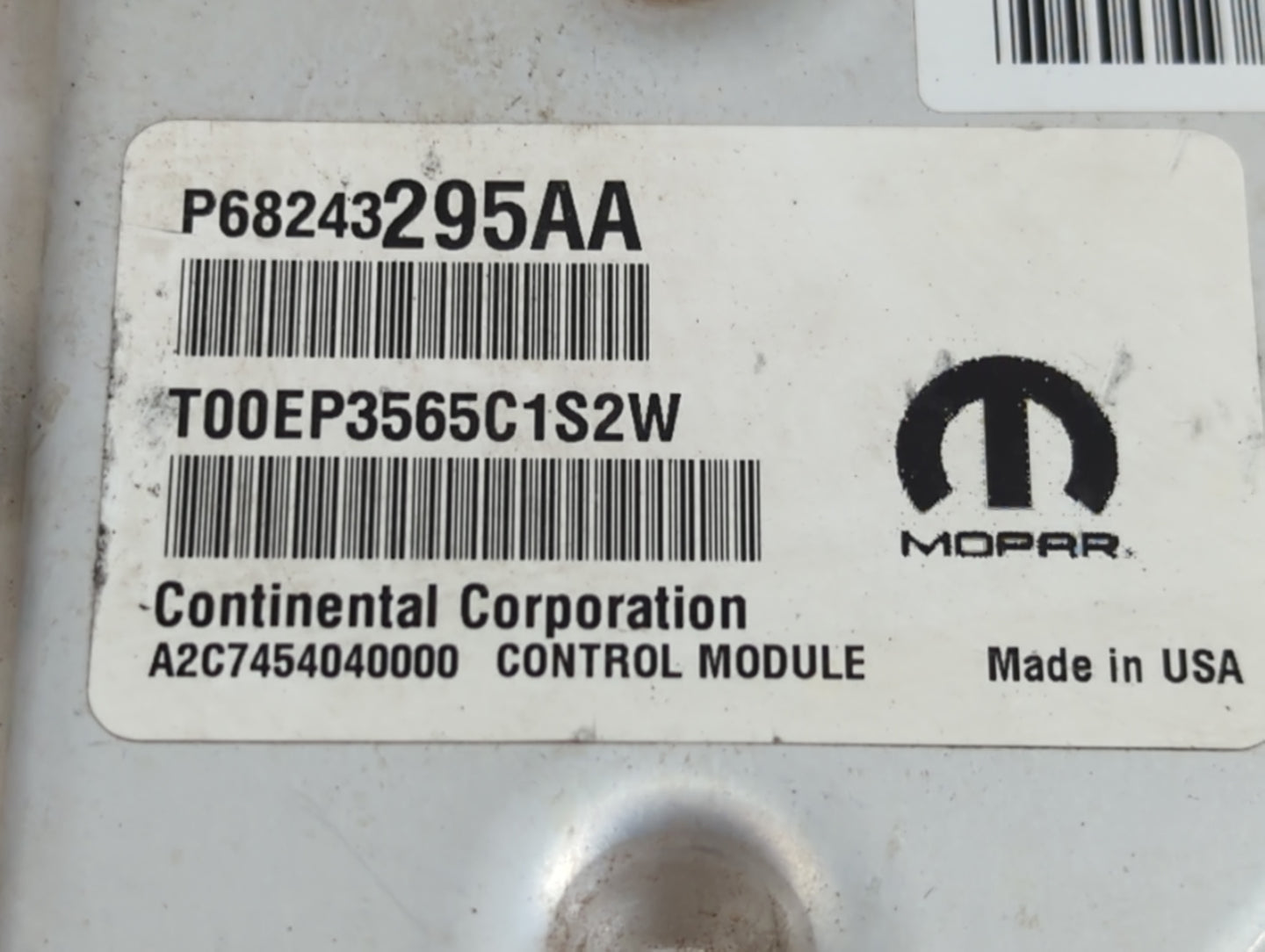 2016-2020 Dodge Grand Caravan PCM Engine Control Computer ECU ECM PCU OEM P/N:P68273488AB P68243295AA Fits OEM Used Auto Par