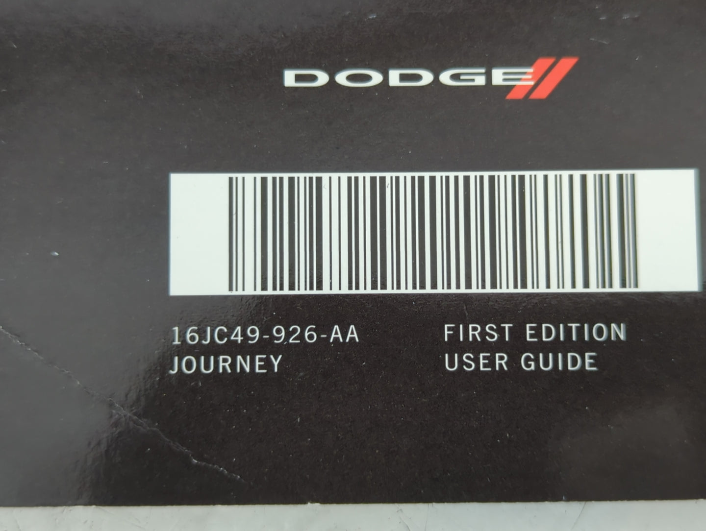 2016 Dodge Journey Owners Manual Book Guide P/N:16JC49-926-AA OEM Used Auto Parts - Oemusedautoparts1.com
