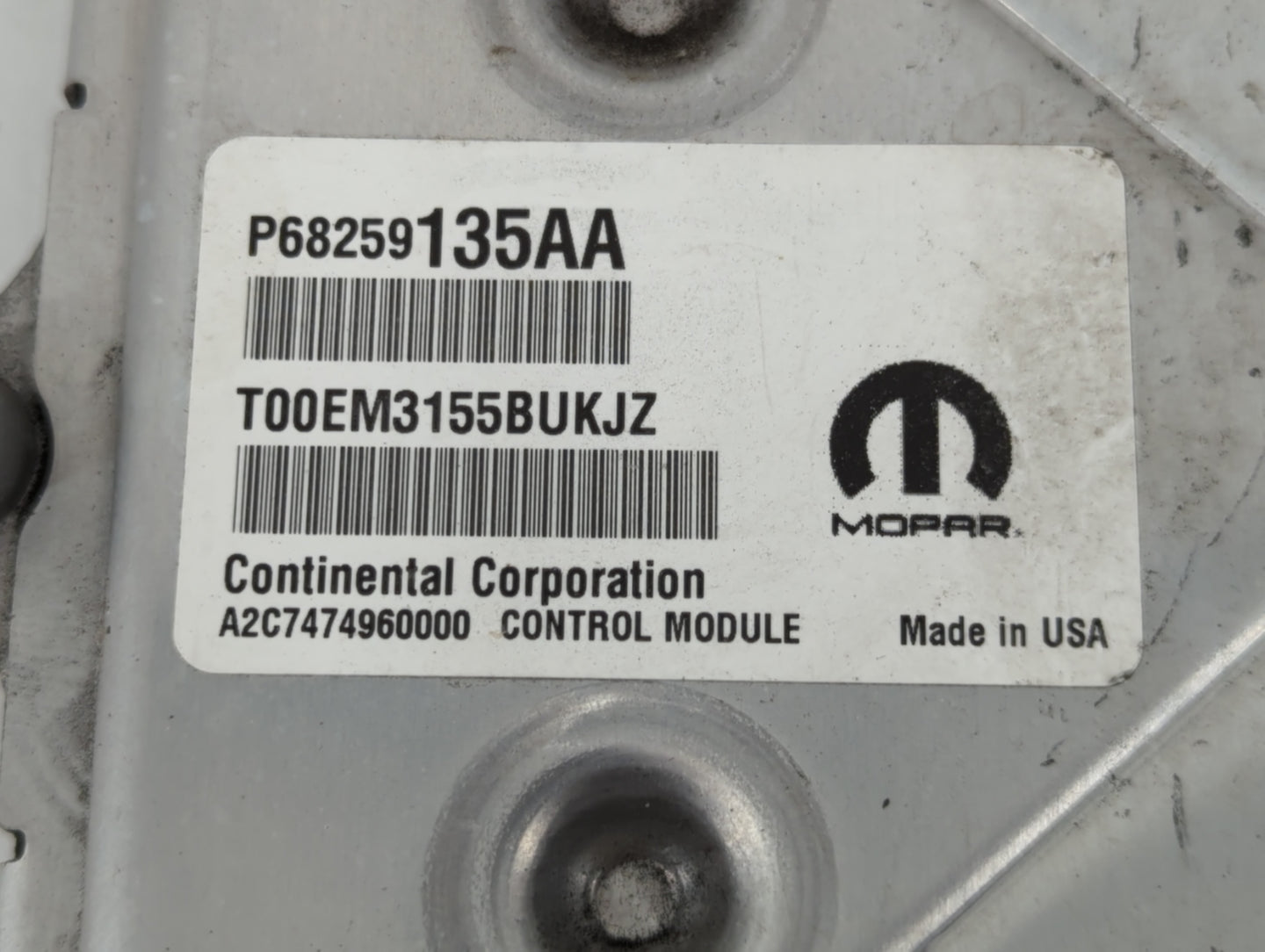 2016-2019 Dodge Journey PCM Engine Control Computer ECU ECM PCU OEM P/N:P68259135AA Fits Fits 2016 2017 2018 2019 OEM Used A