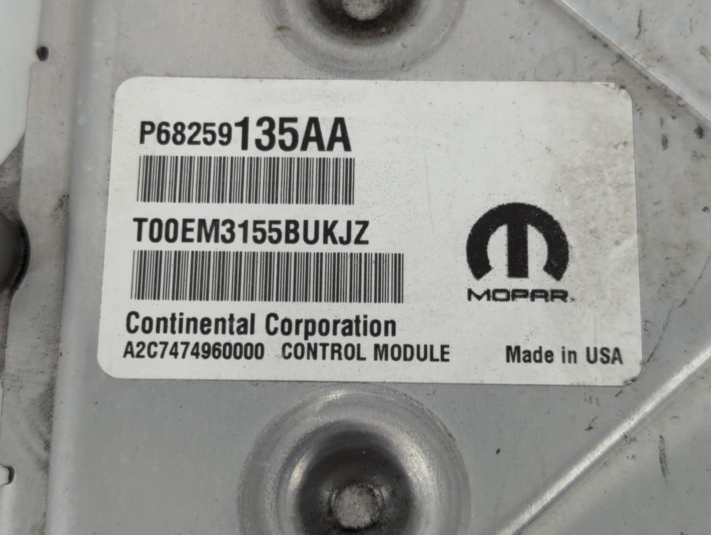 2016-2019 Dodge Journey PCM Engine Control Computer ECU ECM PCU OEM P/N:P68259135AA Fits Fits 2016 2017 2018 2019 OEM Used A