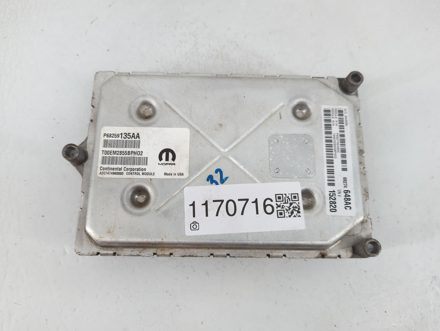 2016-2019 Dodge Journey PCM Engine Control Computer ECU ECM PCU OEM P/N:P68274648AC Fits Fits 2016 2017 2018 2019 OEM Used A