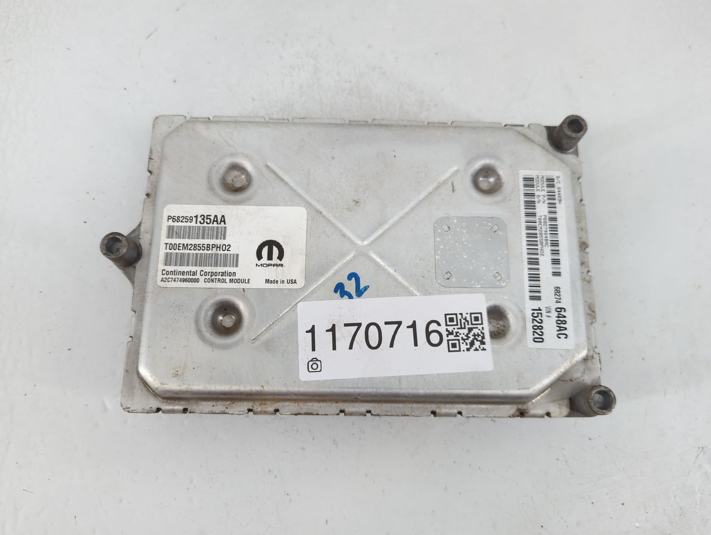 2016-2019 Dodge Journey PCM Engine Control Computer ECU ECM PCU OEM P/N:P68274648AC Fits Fits 2016 2017 2018 2019 OEM Used A