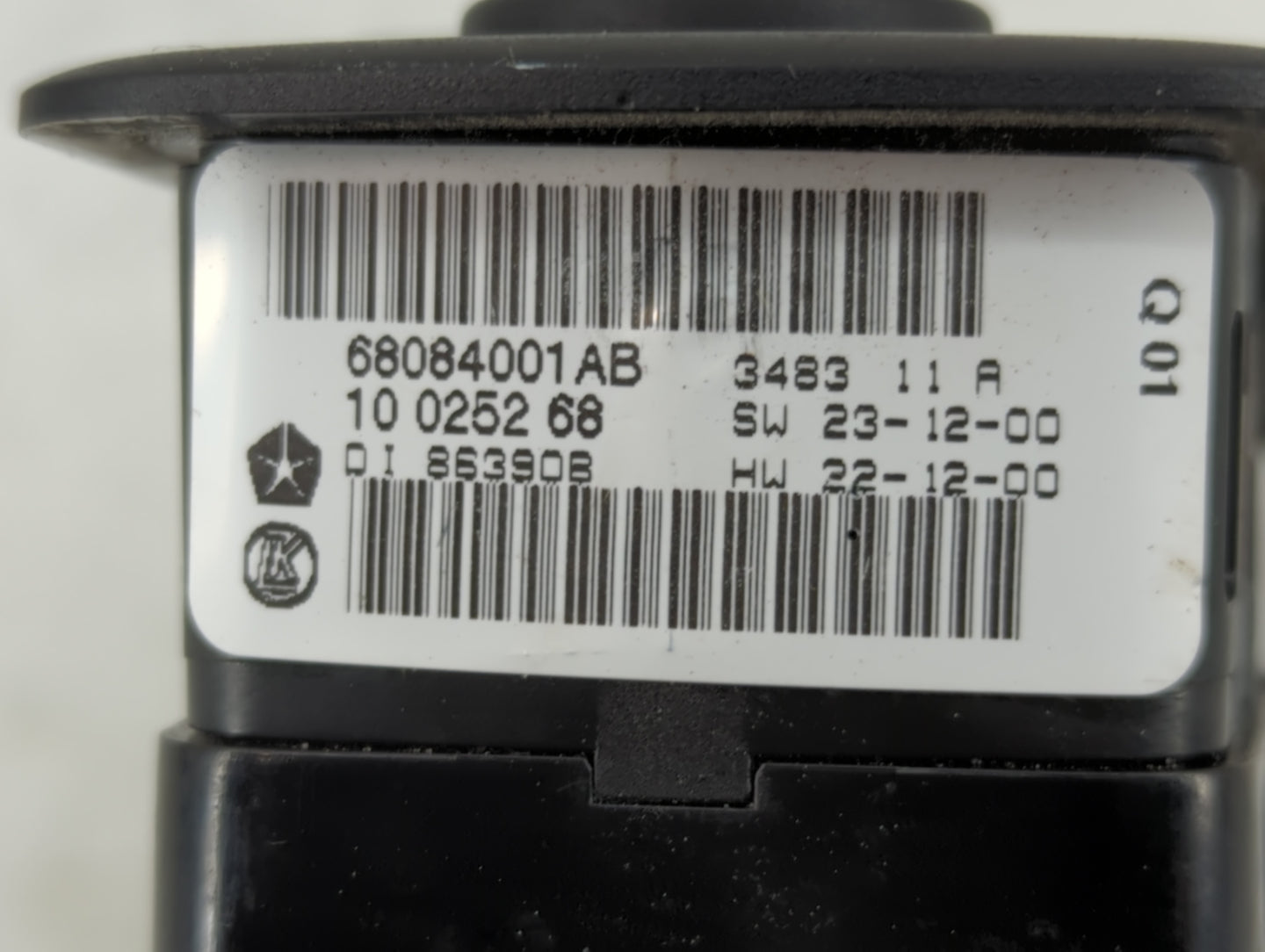 2016 Dodge Journey Master Power Window Switch Replacement Driver Side Left P/N:68084001AB Fits OEM Used Auto Parts - Oemused