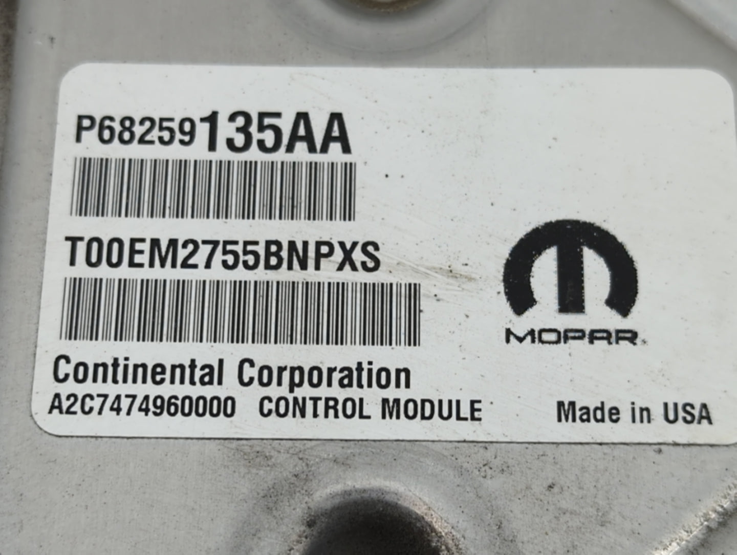 2016-2019 Dodge Journey PCM Engine Control Computer ECU ECM PCU OEM P/N:68274648AC P68274648AC Fits Fits 2016 2017 2018 2019