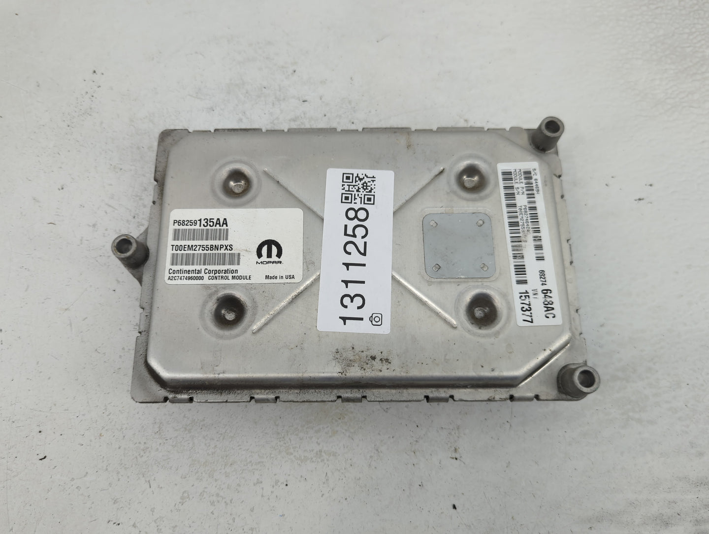 2016-2019 Dodge Journey PCM Engine Control Computer ECU ECM PCU OEM P/N:68274648AC P68274648AC Fits Fits 2016 2017 2018 2019