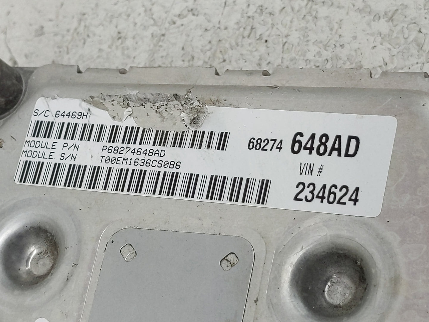 2016-2019 Dodge Journey PCM Engine Control Computer ECU ECM PCU OEM P/N:P68274648AD P68259135AA Fits Fits 2016 2017 2018 201