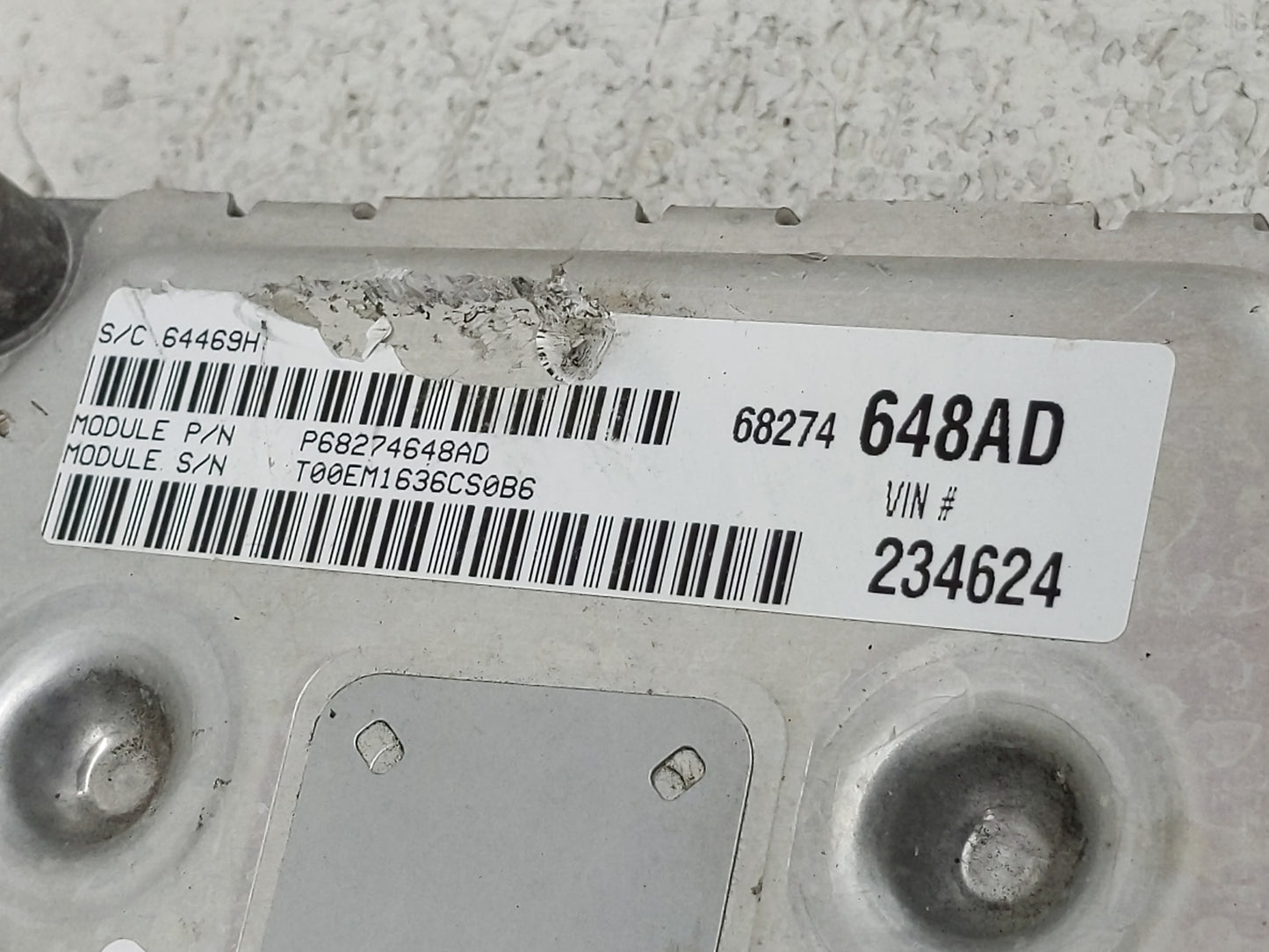 2016-2019 Dodge Journey PCM Engine Control Computer ECU ECM PCU OEM P/N:P68274648AD P68259135AA Fits Fits 2016 2017 2018 201