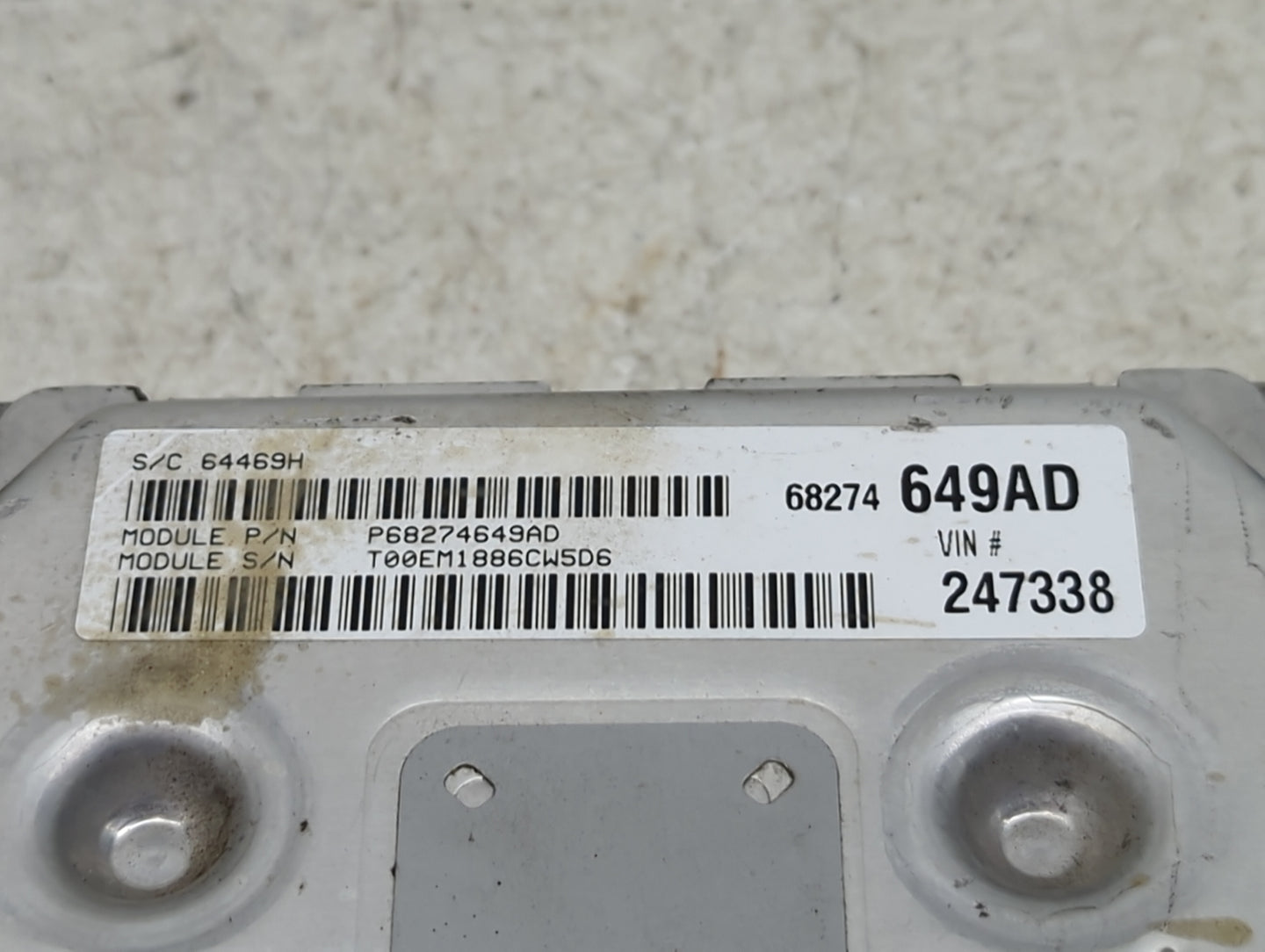 2016-2019 Dodge Journey PCM Engine Control Computer ECU ECM PCU OEM P/N:P68259135AA Fits Fits 2016 2017 2018 2019 OEM Used A