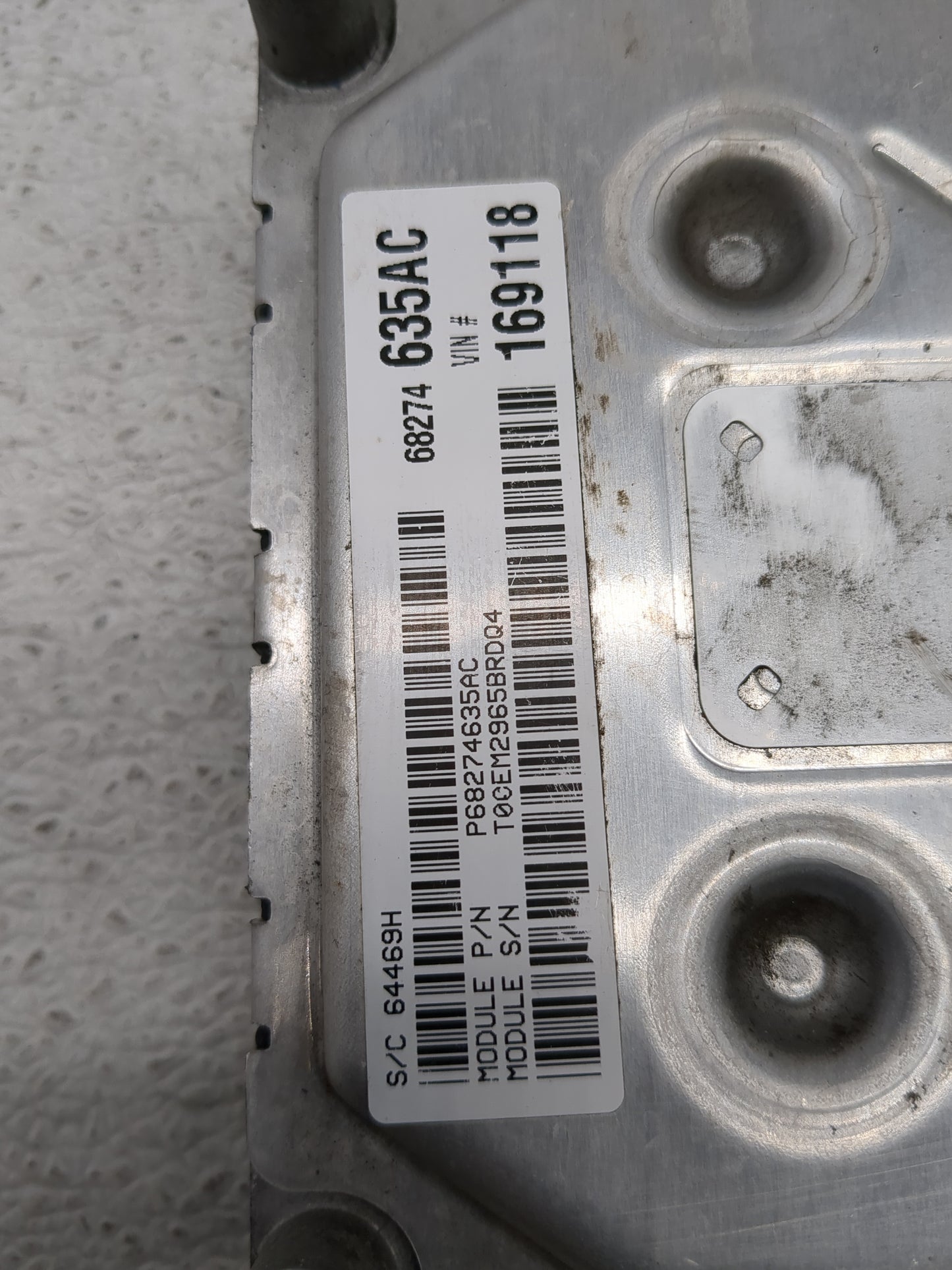 2016-2020 Dodge Journey PCM Engine Control Computer ECU ECM PCU OEM P/N:P68274635AC Fits Fits 2016 2017 2018 2019 2020 OEM U