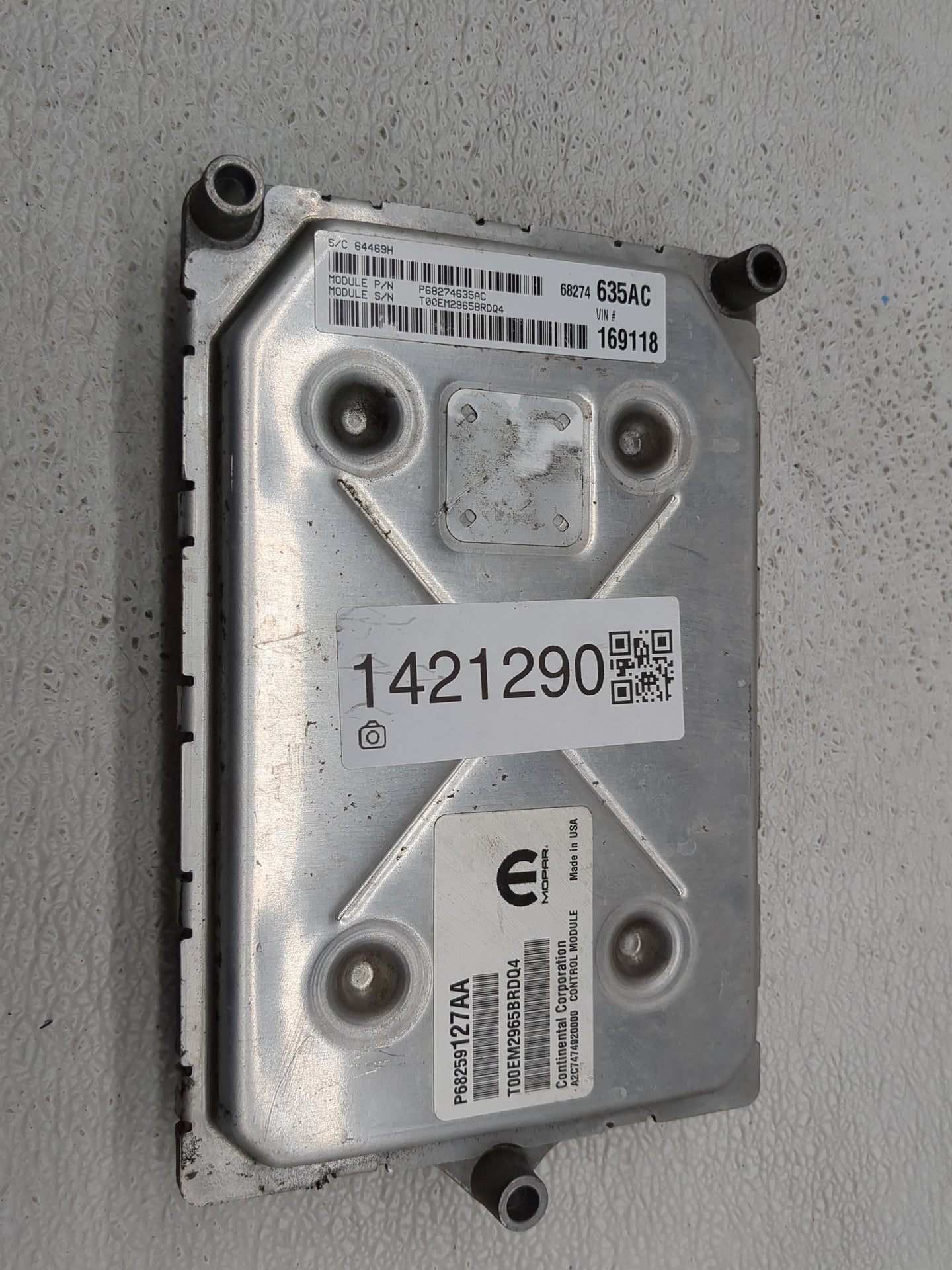 2016-2020 Dodge Journey PCM Engine Control Computer ECU ECM PCU OEM P/N:P68274635AC Fits Fits 2016 2017 2018 2019 2020 OEM U