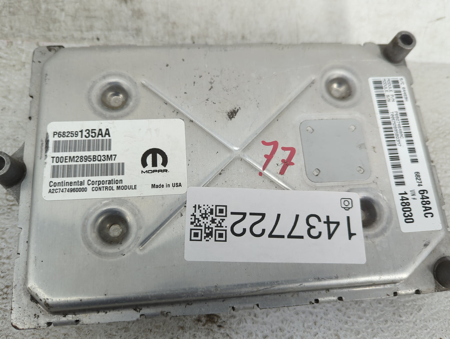 2016-2019 Dodge Journey PCM Engine Control Computer ECU ECM PCU OEM P/N:P68259135AA T00EM2895BQ3M7 Fits Fits 2016 2017 2018 