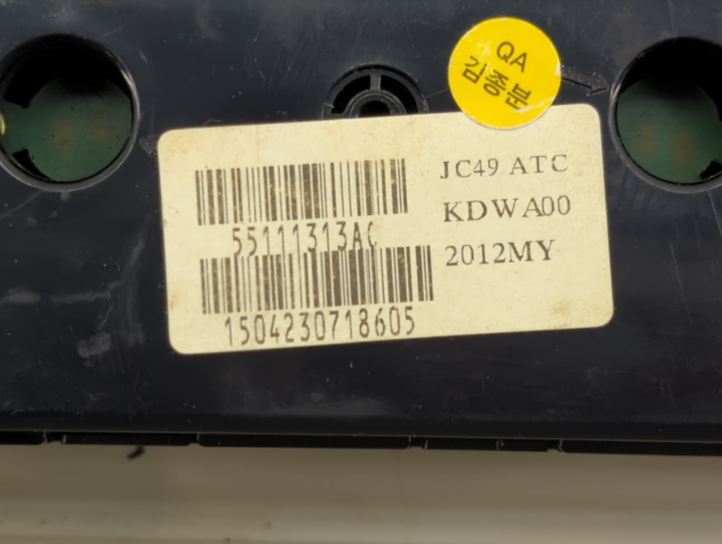 2016 Dodge Journey Climate Control Module Temperature AC/Heater Replacement P/N:55111313AC JC49ATC, KDWA00 Fits OEM Used Aut