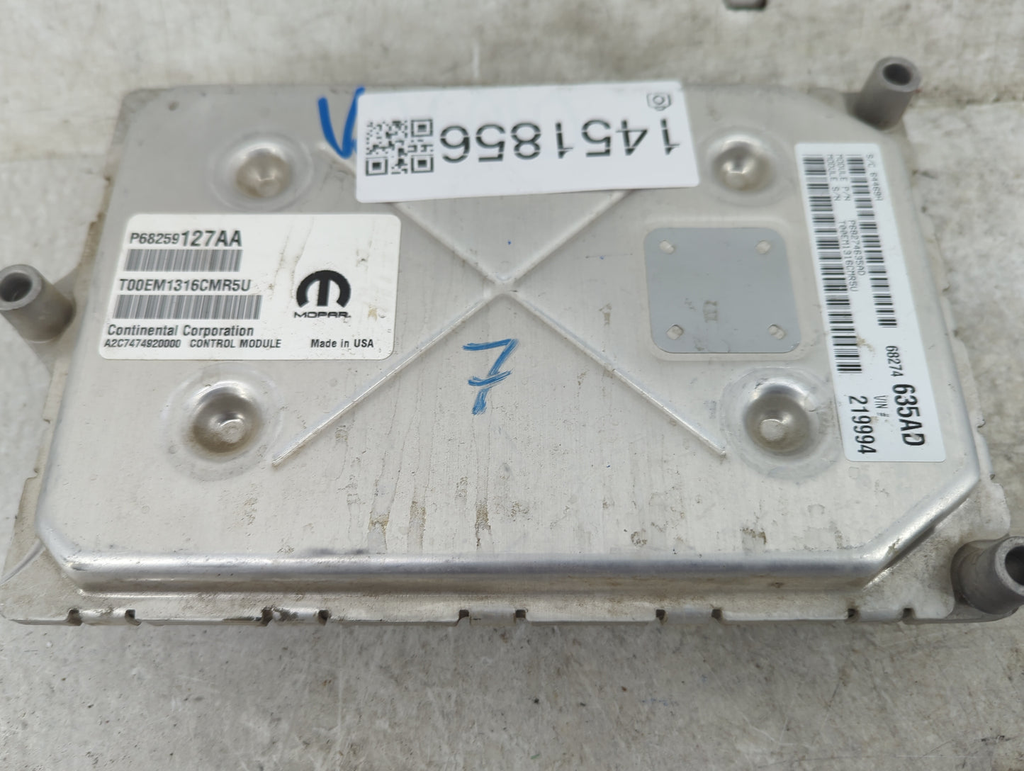 2016-2020 Dodge Journey PCM Engine Control Computer ECU ECM PCU OEM P/N:A2C53358551 P68259127AA Fits Fits 2016 2017 2018 201