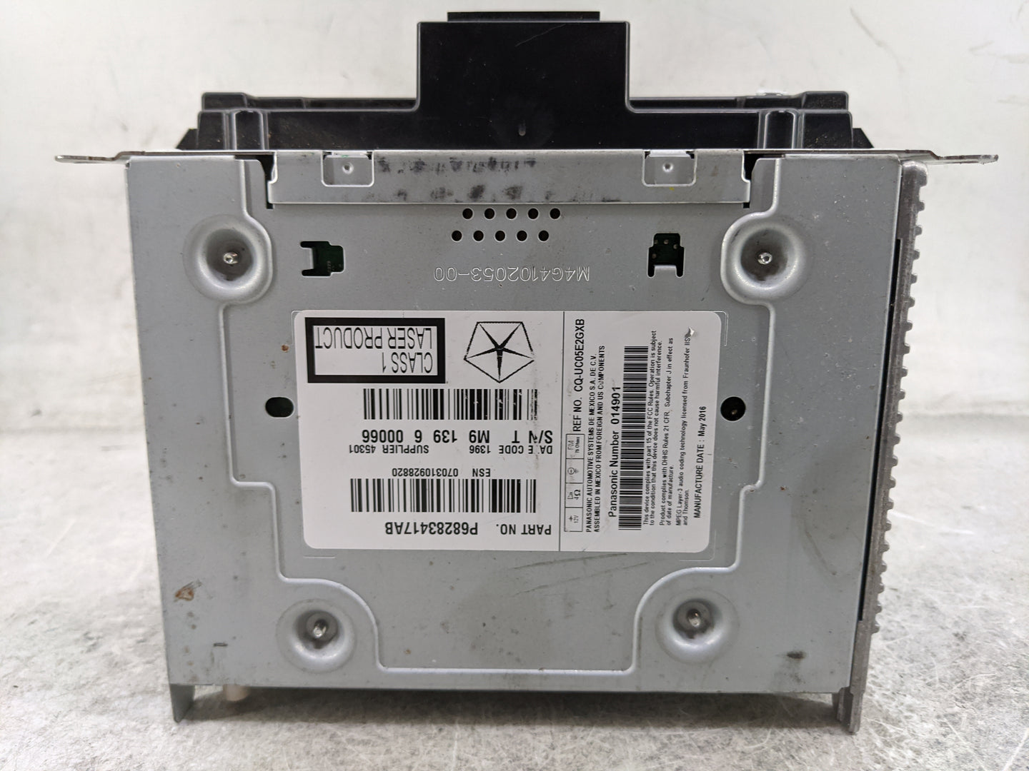 2018-2020 Dodge Journey Radio AM FM Cd Player Receiver Replacement P/N:P68283417AB CQ-UC05E2GXB Fits Fits 2018 2019 2020 OEM