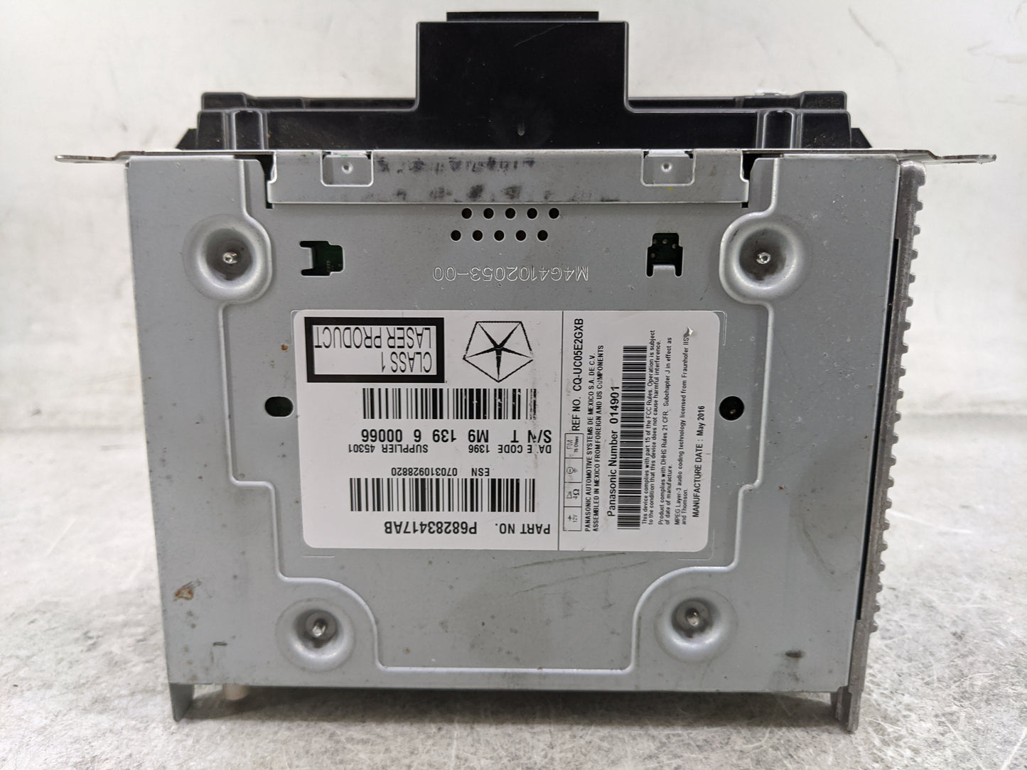 2018-2020 Dodge Journey Radio AM FM Cd Player Receiver Replacement P/N:P68283417AB CQ-UC05E2GXB Fits Fits 2018 2019 2020 OEM