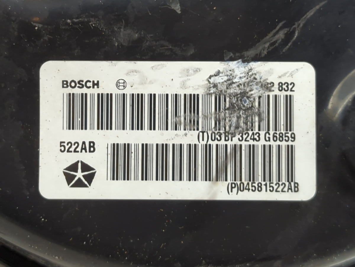 2016 Dodge Journey Power Brake Booster Oem 1500864 - Oemusedautoparts1.com
