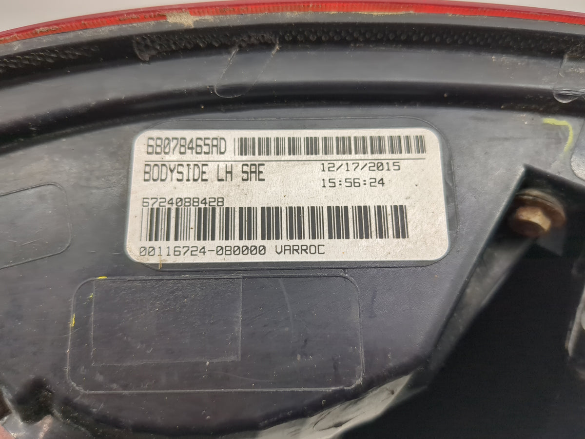2011-2020 Dodge Journey Tail Light Assembly Driver Left OEM P/N:68078465AD Fits OEM Used Auto Parts - Oemusedautoparts1.com