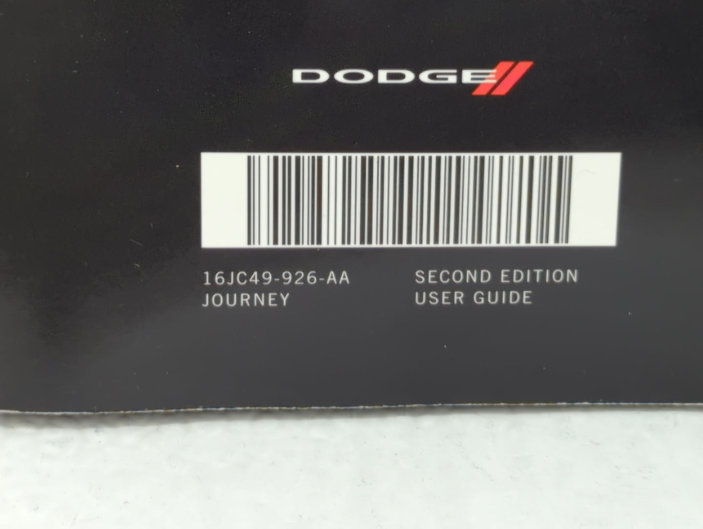 2016 Dodge Journey Owners Manual Book Guide OEM Used Auto Parts - Oemusedautoparts1.com