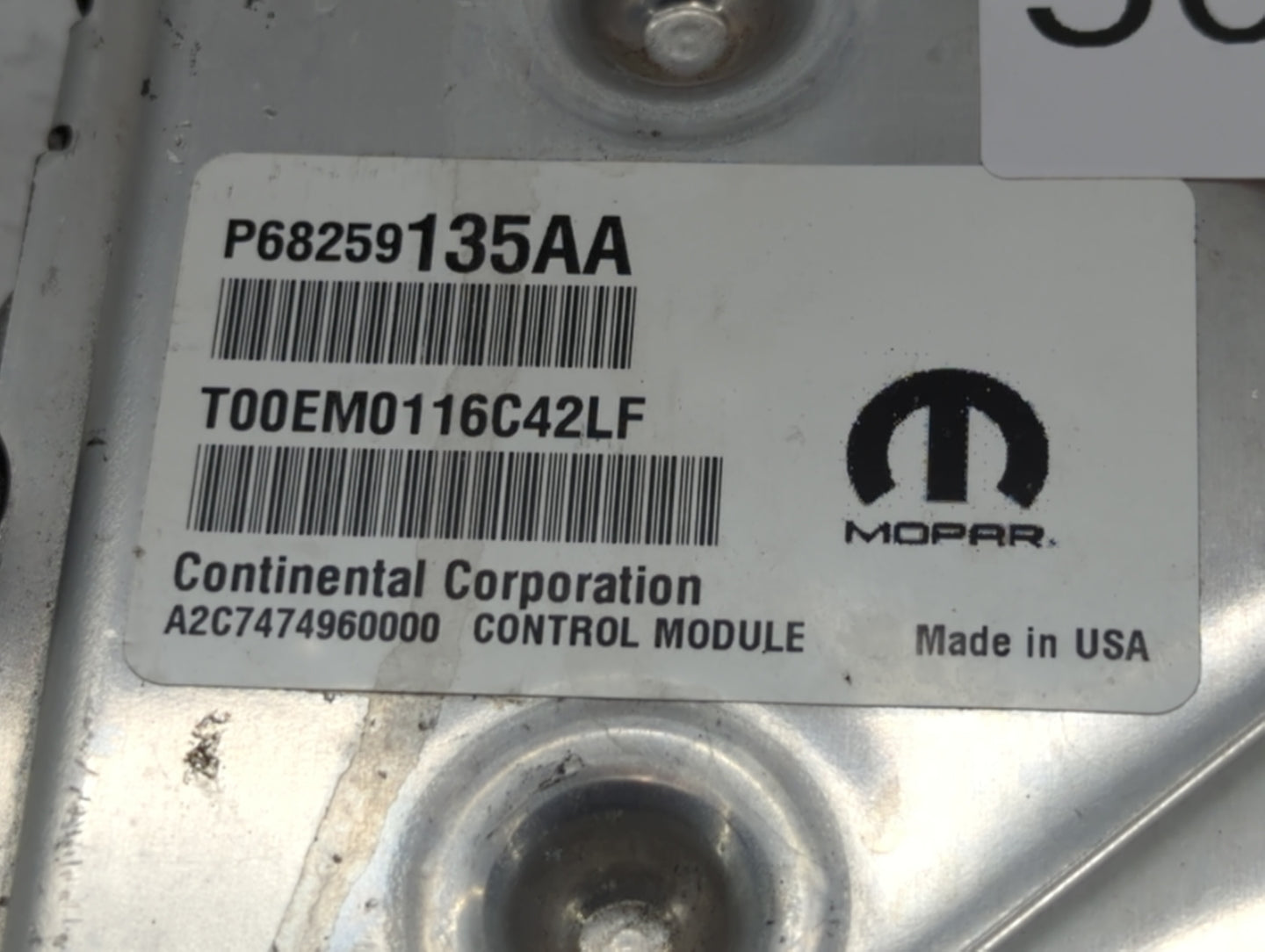 2016-2019 Dodge Journey PCM Engine Control Computer ECU ECM PCU OEM P/N:P68259135AA Fits Fits 2016 2017 2018 2019 OEM Used A