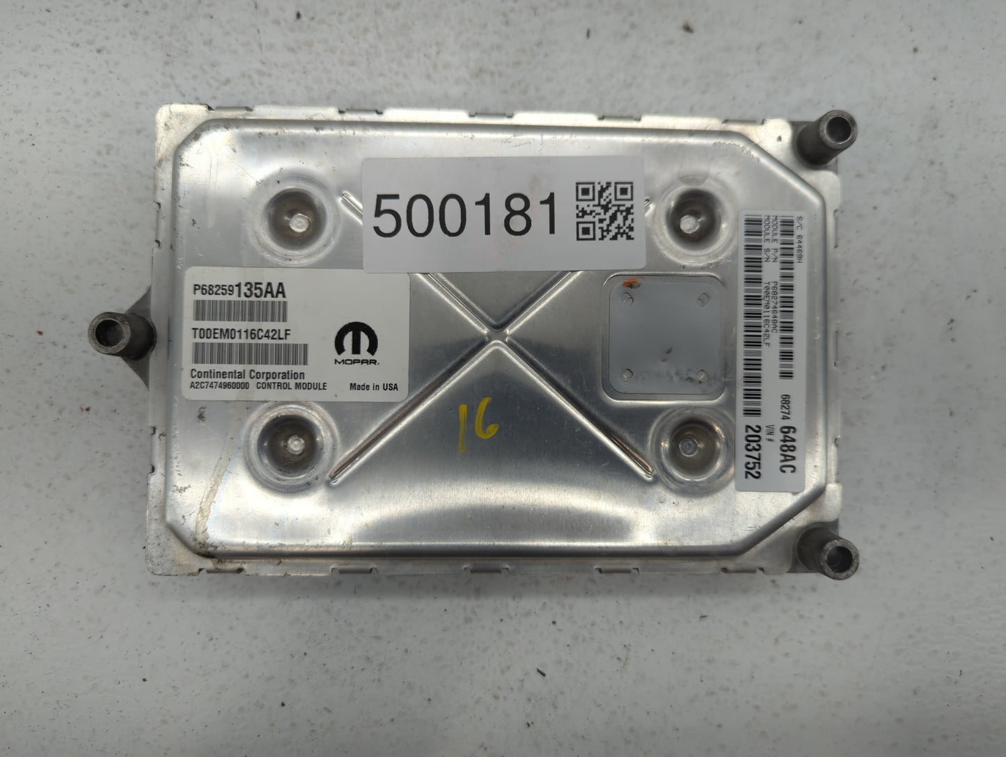 2016-2019 Dodge Journey PCM Engine Control Computer ECU ECM PCU OEM P/N:P68259135AA Fits Fits 2016 2017 2018 2019 OEM Used A