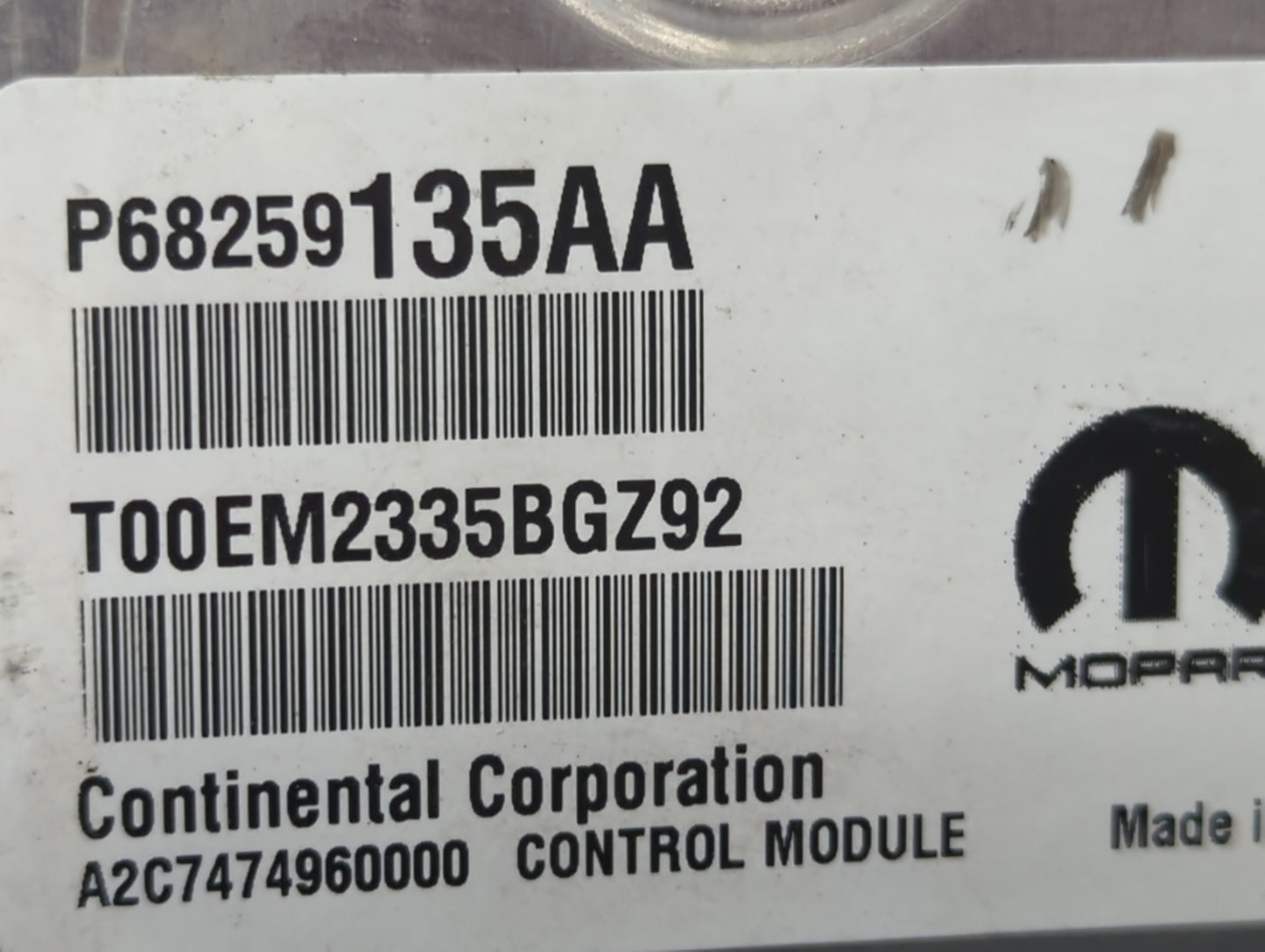 2016-2019 Dodge Journey PCM Engine Control Computer ECU ECM PCU OEM P/N:P68274648AC P68259135AA Fits Fits 2016 2017 2018 201