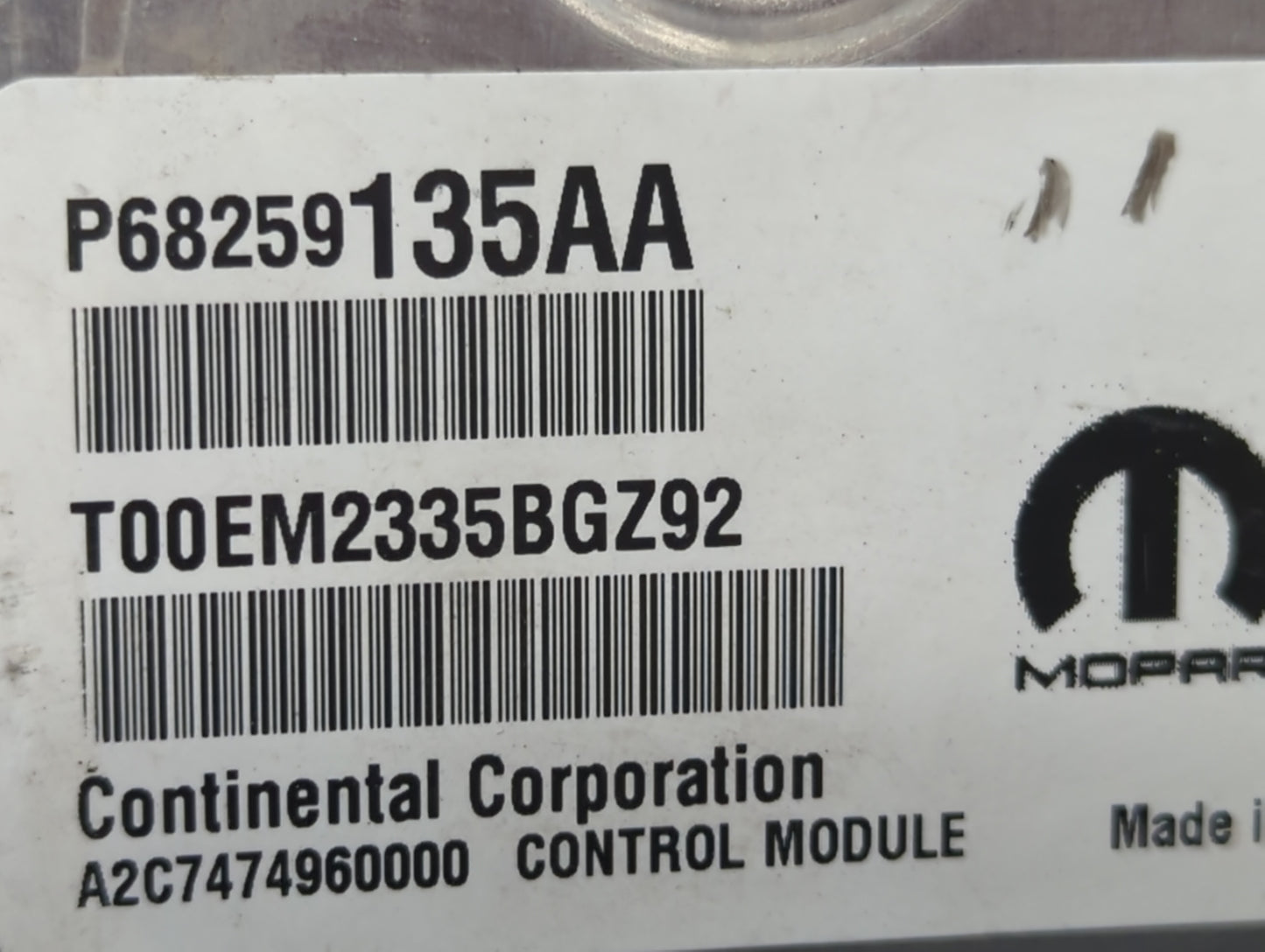 2016-2019 Dodge Journey PCM Engine Control Computer ECU ECM PCU OEM P/N:P68274648AC P68259135AA Fits Fits 2016 2017 2018 201