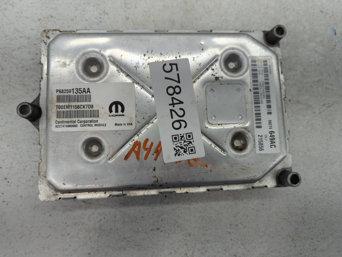 2016-2019 Dodge Journey PCM Engine Control Computer ECU ECM PCU OEM P/N:68274649AC Fits Fits 2016 2017 2018 2019 OEM Used Au