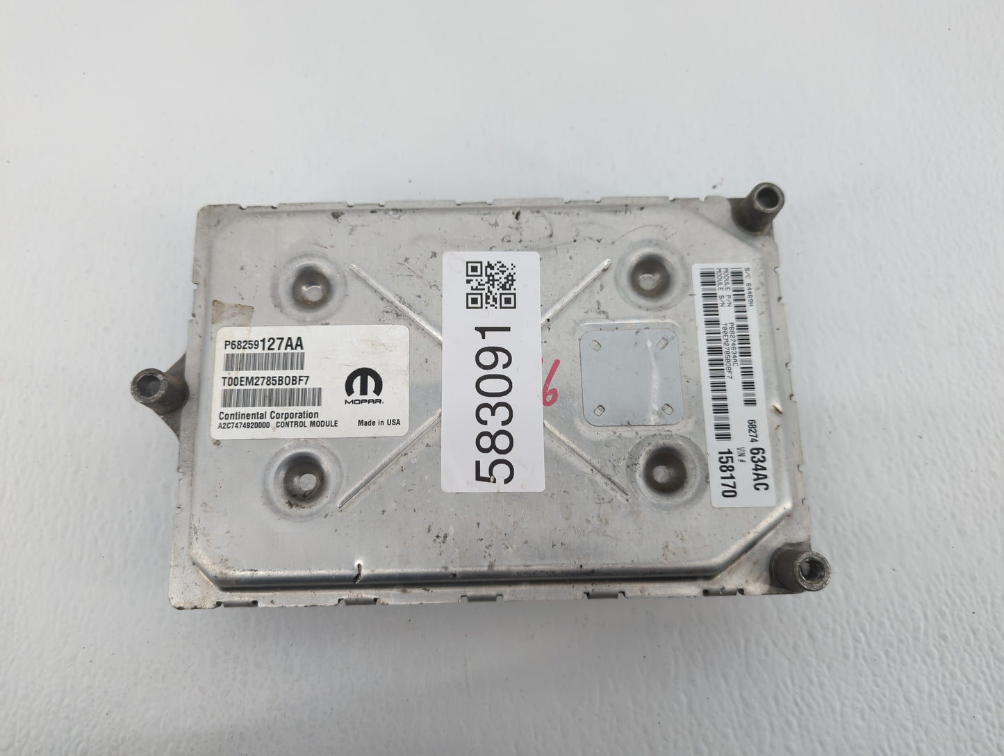 2016-2020 Dodge Journey PCM Engine Control Computer ECU ECM PCU OEM P/N:P68259127AA Fits Fits 2016 2017 2018 2019 2020 OEM U