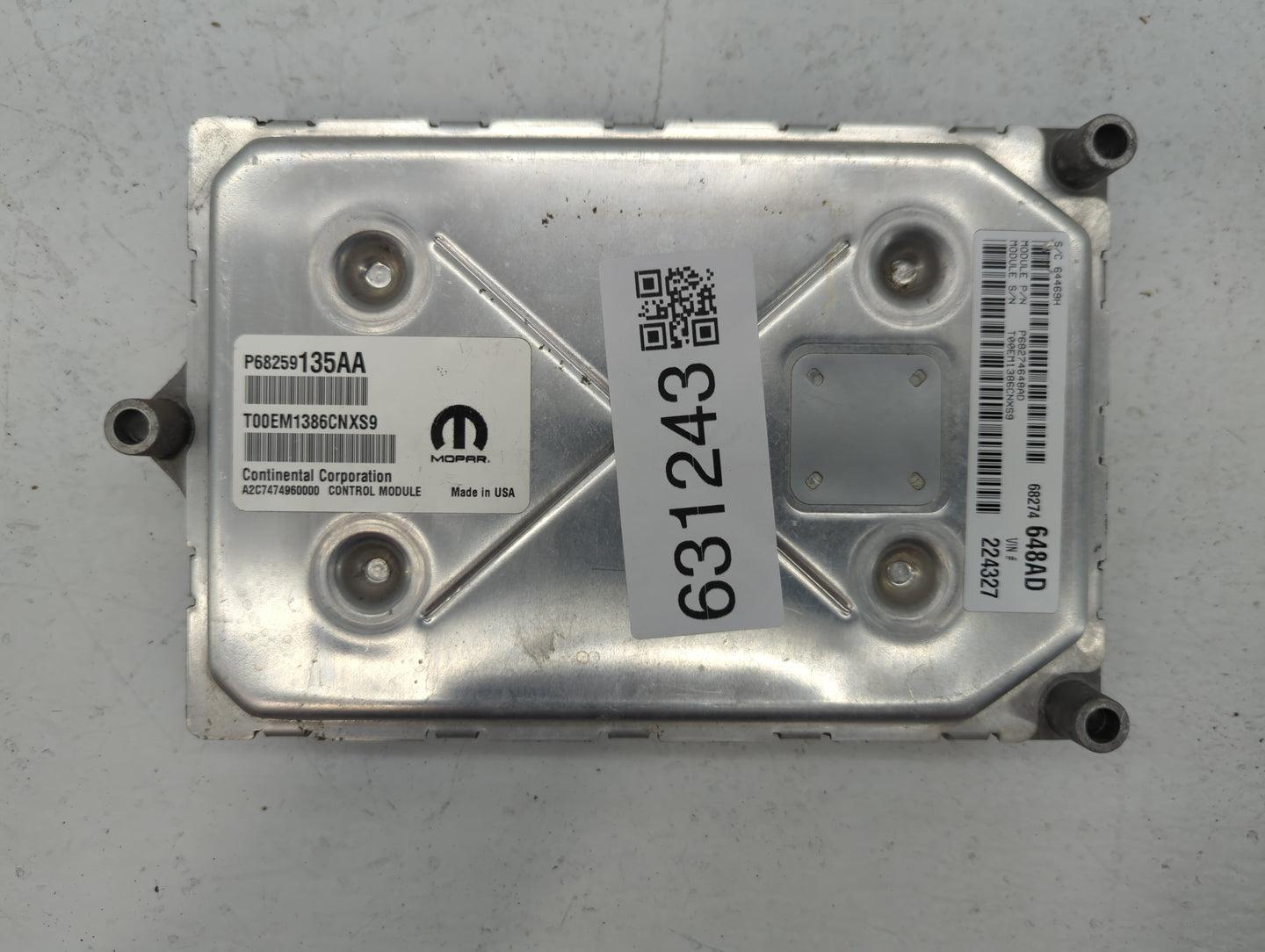2016-2019 Dodge Journey PCM Engine Control Computer ECU ECM PCU OEM P/N:P68274648AD P68259135AA Fits Fits 2016 2017 2018 201