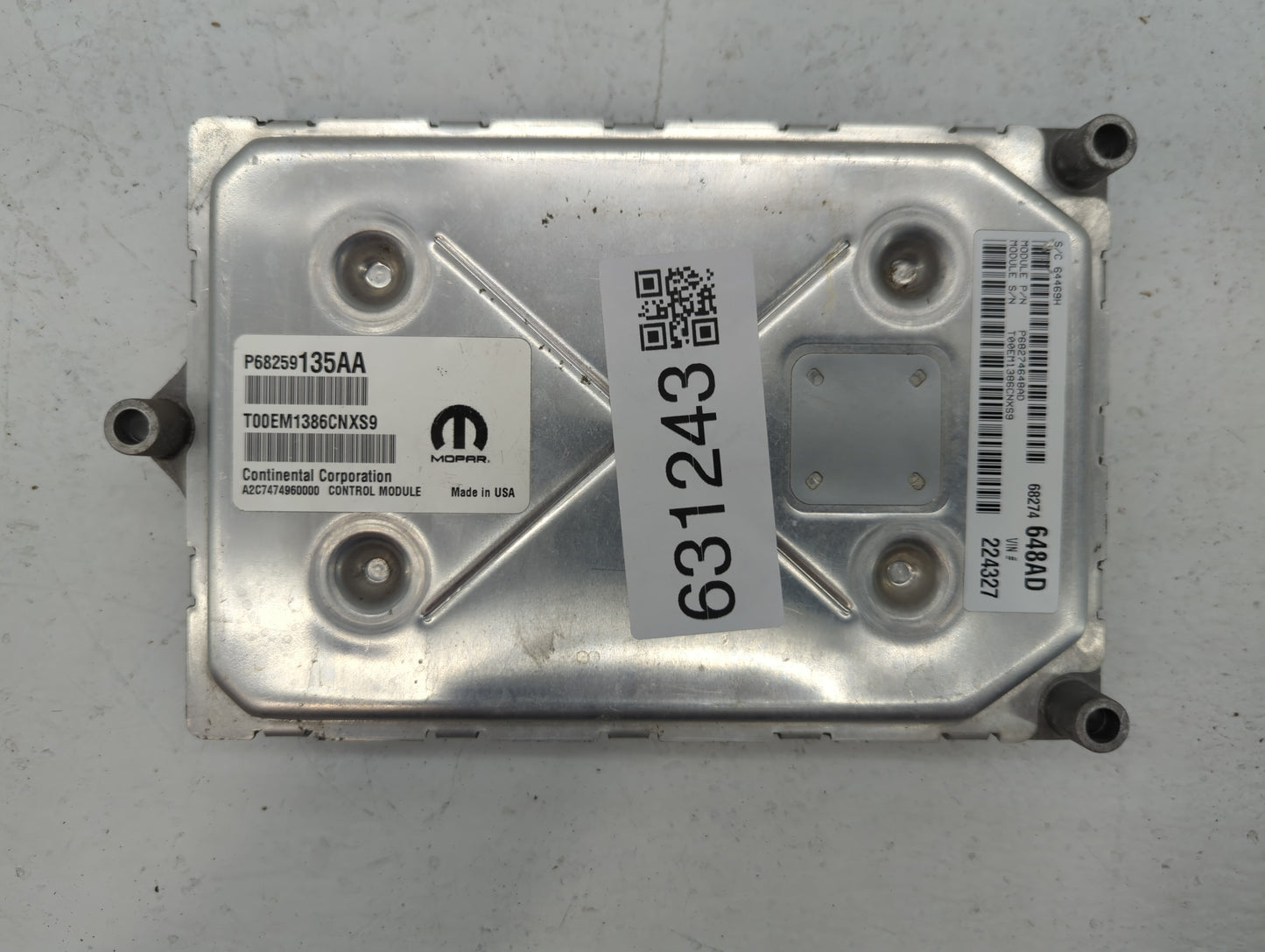 2016-2019 Dodge Journey PCM Engine Control Computer ECU ECM PCU OEM P/N:P68274648AD P68259135AA Fits Fits 2016 2017 2018 201