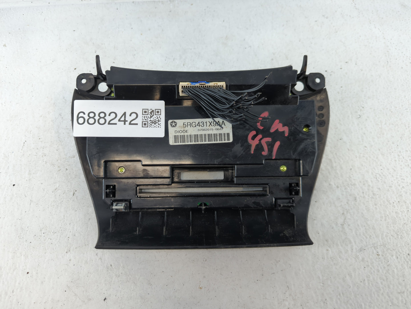 2016 Dodge Journey Climate Control Module Temperature AC/Heater Replacement P/N:07062015-0642 5RG431X9AA Fits OEM Used Auto 