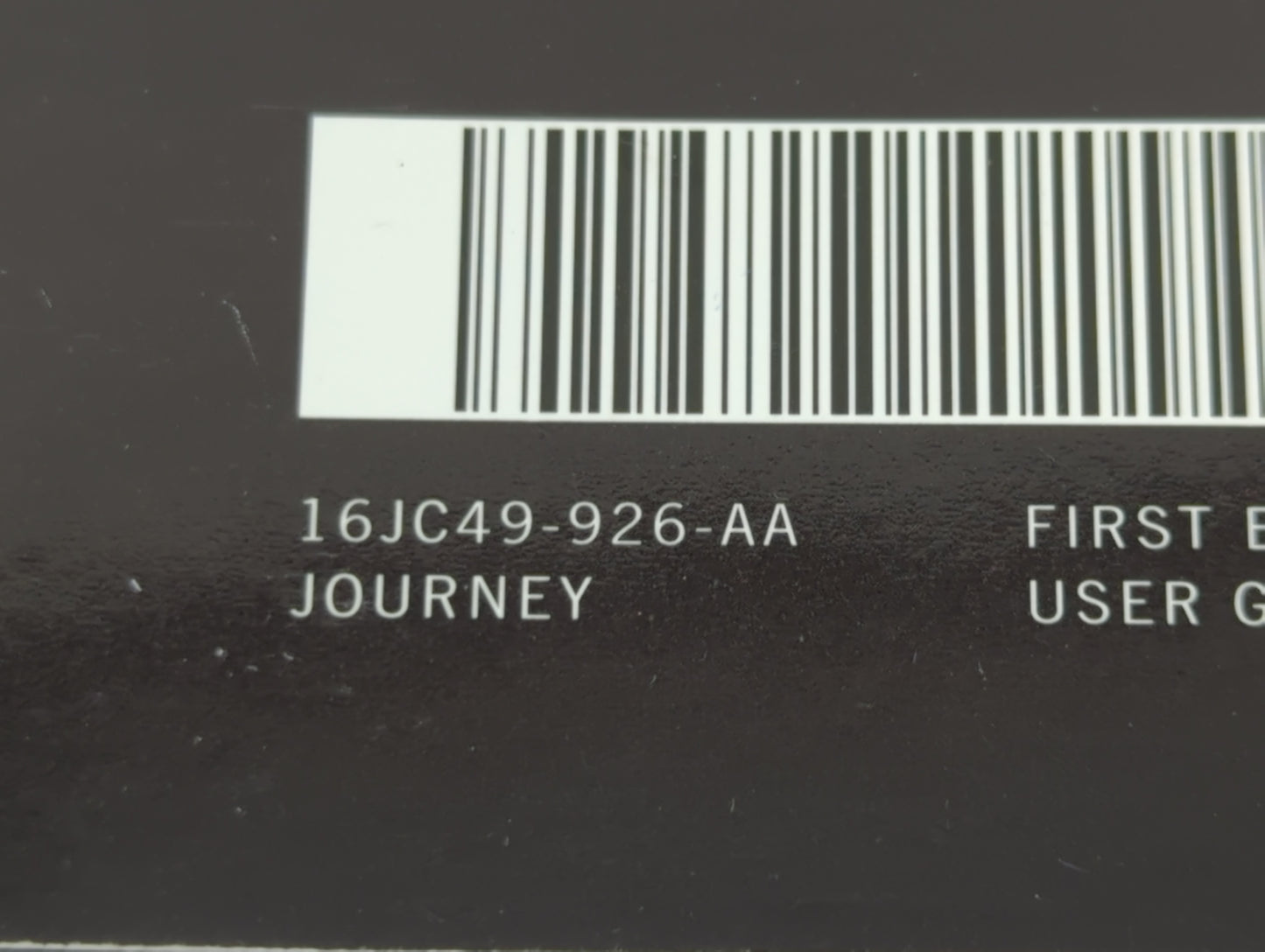 2016 Dodge Journey Owners Manual Book Guide P/N:16JC49-926-AA OEM Used Auto Parts - Oemusedautoparts1.com