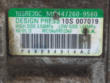 2011-2019 Dodge Journey Air Conditioning A/c Ac Compressor Oem