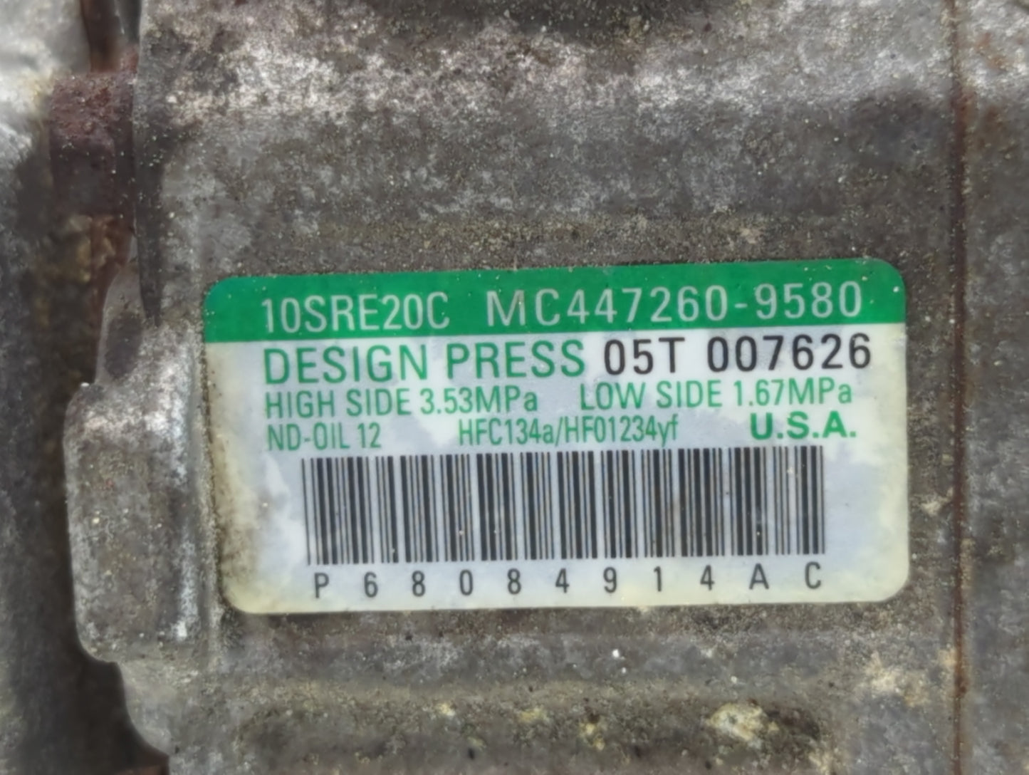 2011-2019 Dodge Journey Air Conditioning A/c Ac Compressor Oem - Oemusedautoparts1.com