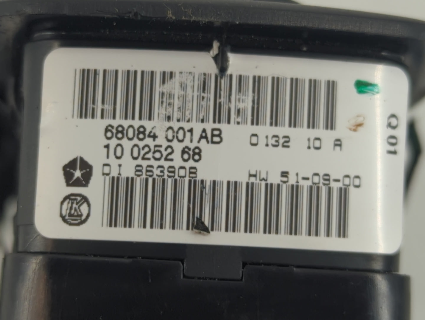 2016 Dodge Journey Master Power Window Switch Replacement Driver Side Left P/N:10 0252 68 68084 001AB Fits OEM Used Auto Par