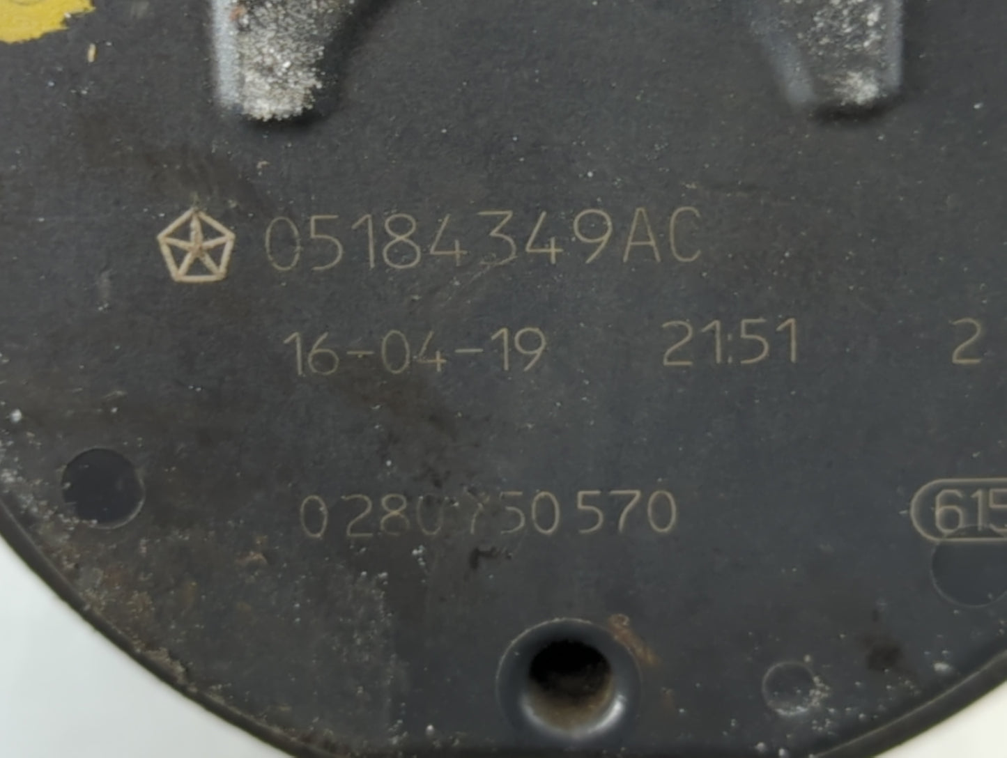 2011-2019 Dodge Journey Throttle Body P/N:0 280 750 570 05184349AC Fits OEM Used Auto Parts - Oemusedautoparts1.com