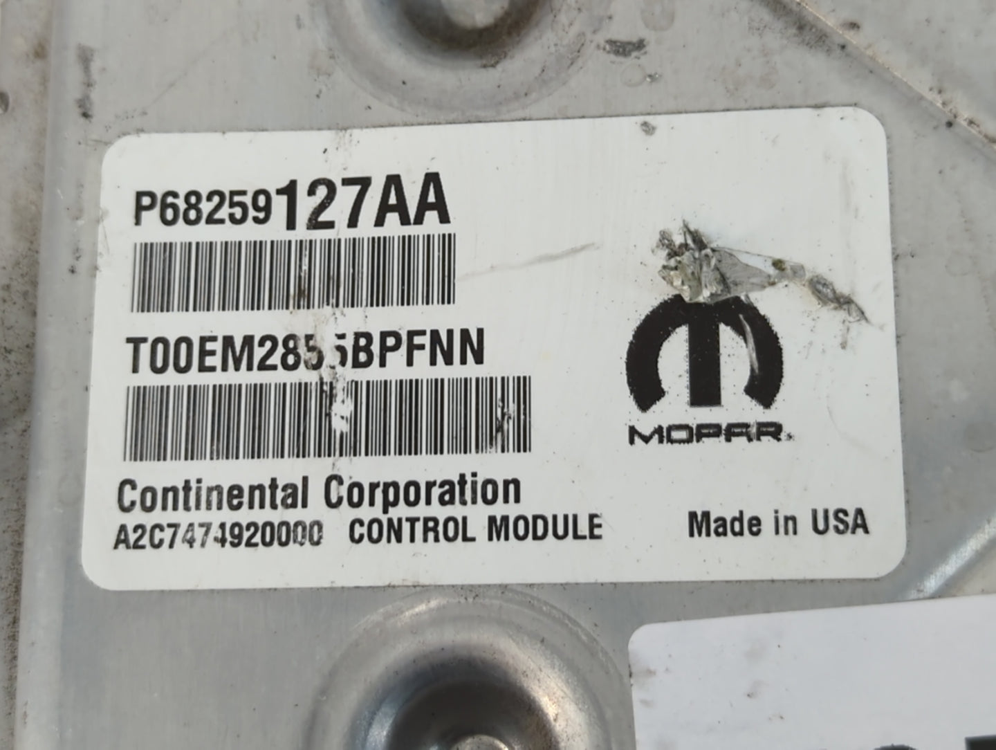 2016-2020 Dodge Journey PCM Engine Control Computer ECU ECM PCU OEM P/N:P68259127AA Fits Fits 2016 2017 2018 2019 2020 OEM U