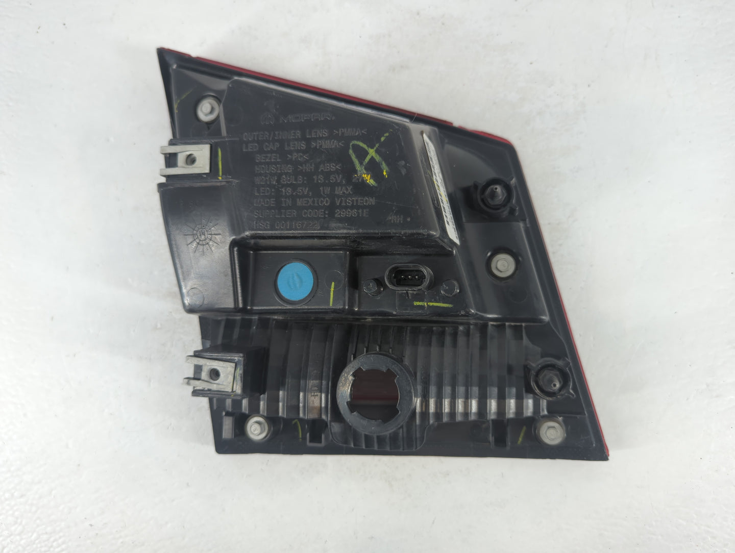 2016 Dodge Journey Tail Light Assembly Driver Left OEM P/N:68078516AE Fits OEM Used Auto Parts - Oemusedautoparts1.com